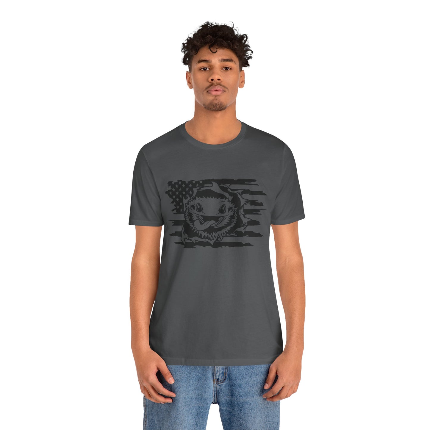 Beardie Flag Exit Unisex Jersey Tee - Casual Everyday Wear - Great for Reptile Lovers