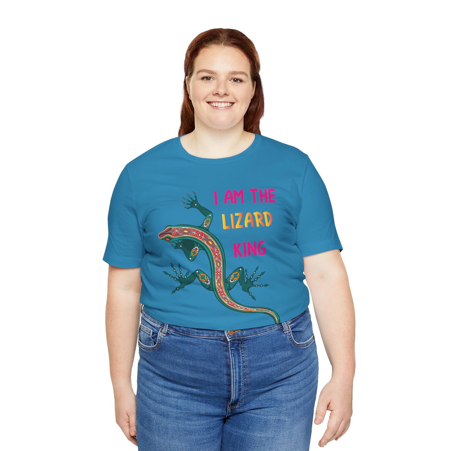 "I Am the Lizard King" Print Unisex Jersey Tee - Casual Everyday Wear - Great for Reptile Lovers