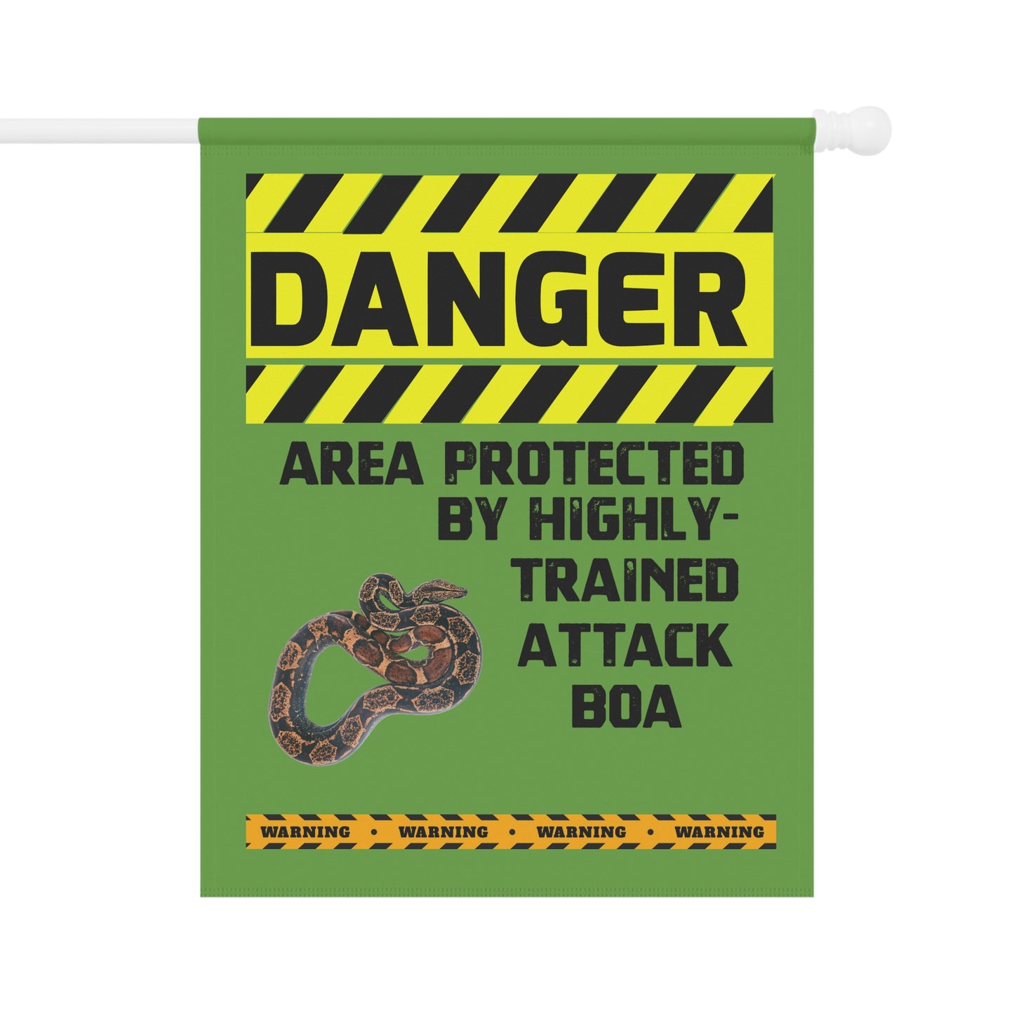 Boa Danger Garden House Banner - Customizable Outdoor Decor to Showcase Your Love of Reptiles