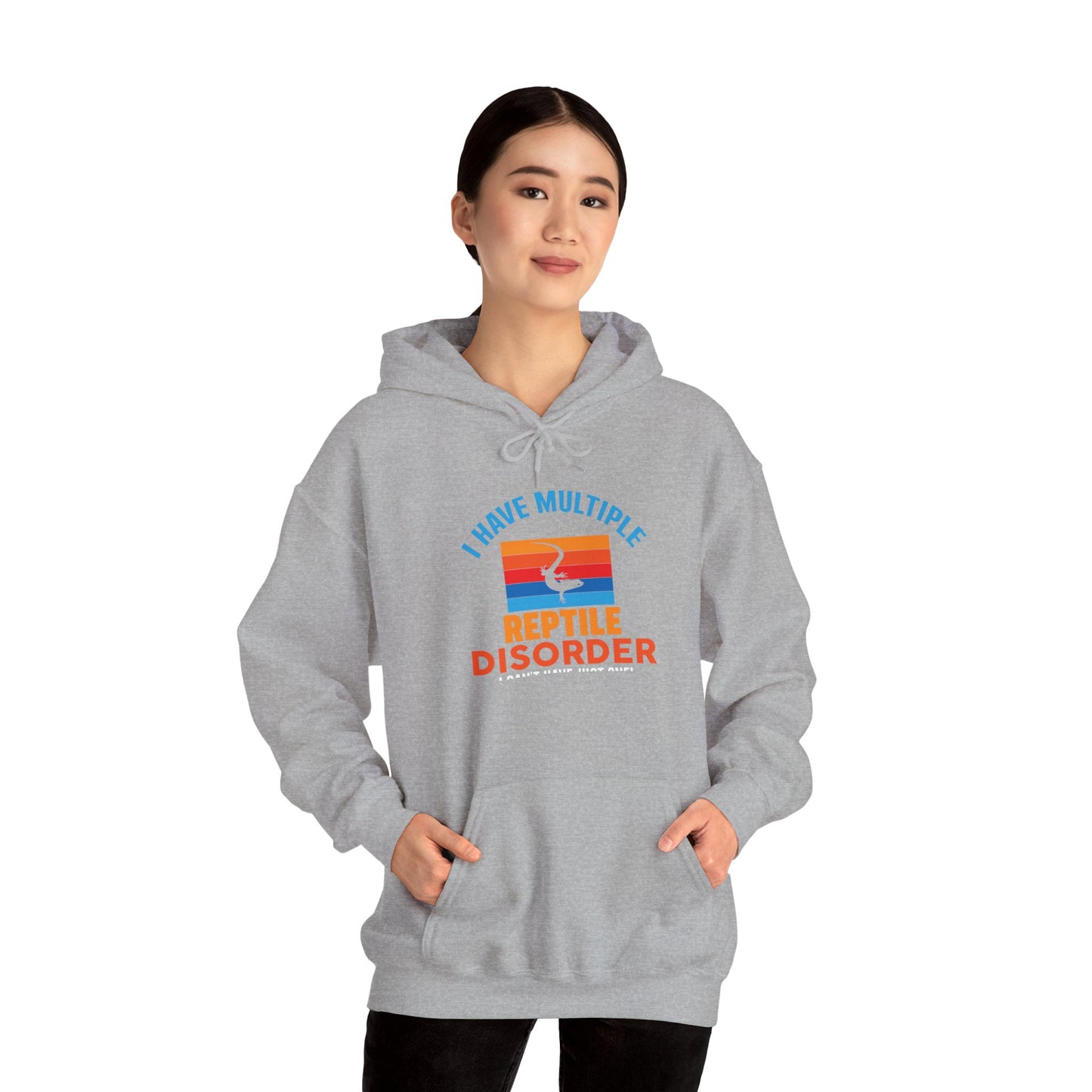 "Multiple Reptile Disorder" Cozy Unisex Hooded Sweatshirt with Bold Print - Great for Reptile Lovers