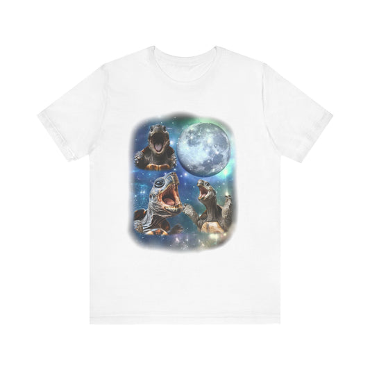 Tortoise Howling at the Moon Unisex Jersey Tee - Casual Everyday Wear - Great for Reptile Lovers