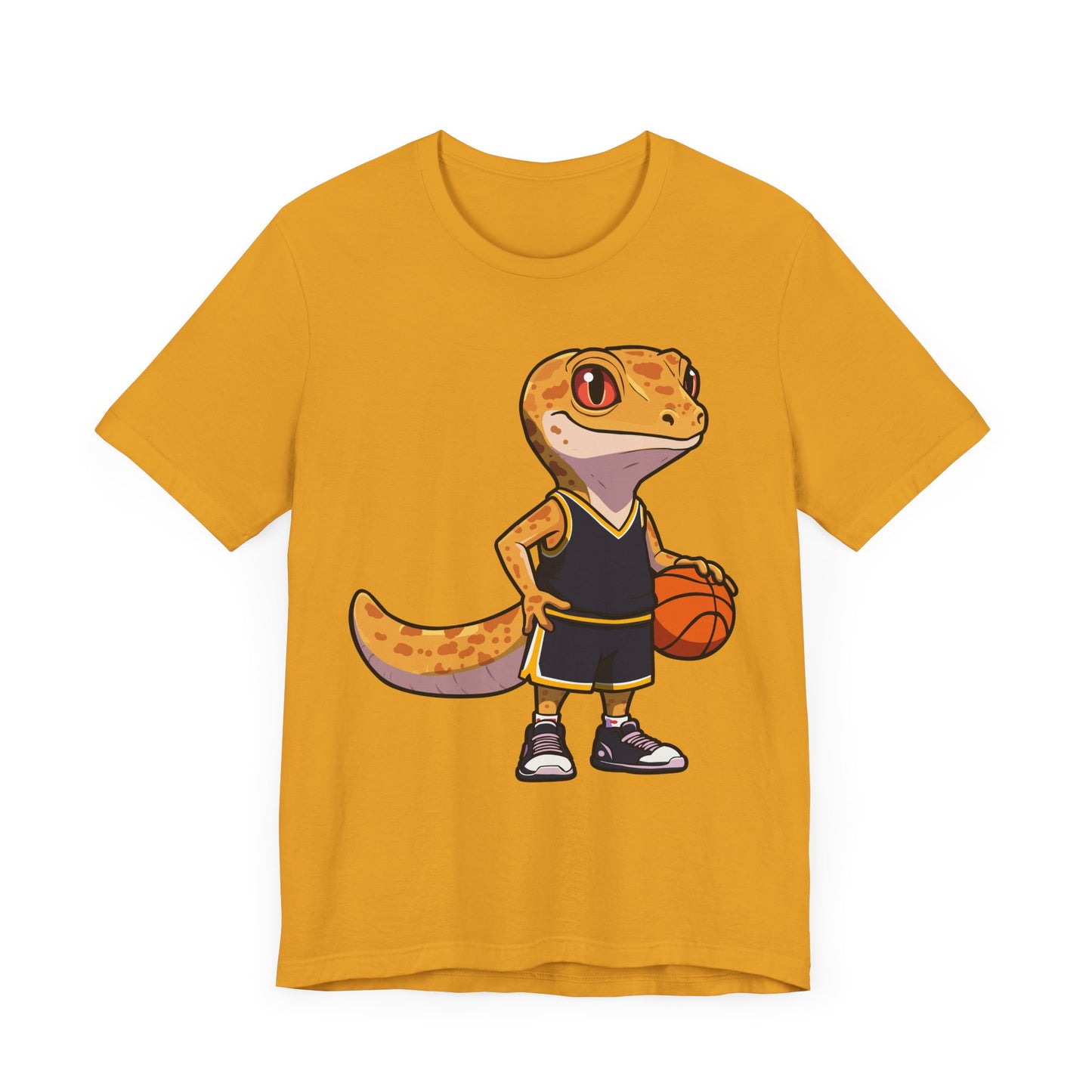 Basketball Gecko Unisex Jersey Tee - Casual Everyday Wear - Great for Reptile Lovers