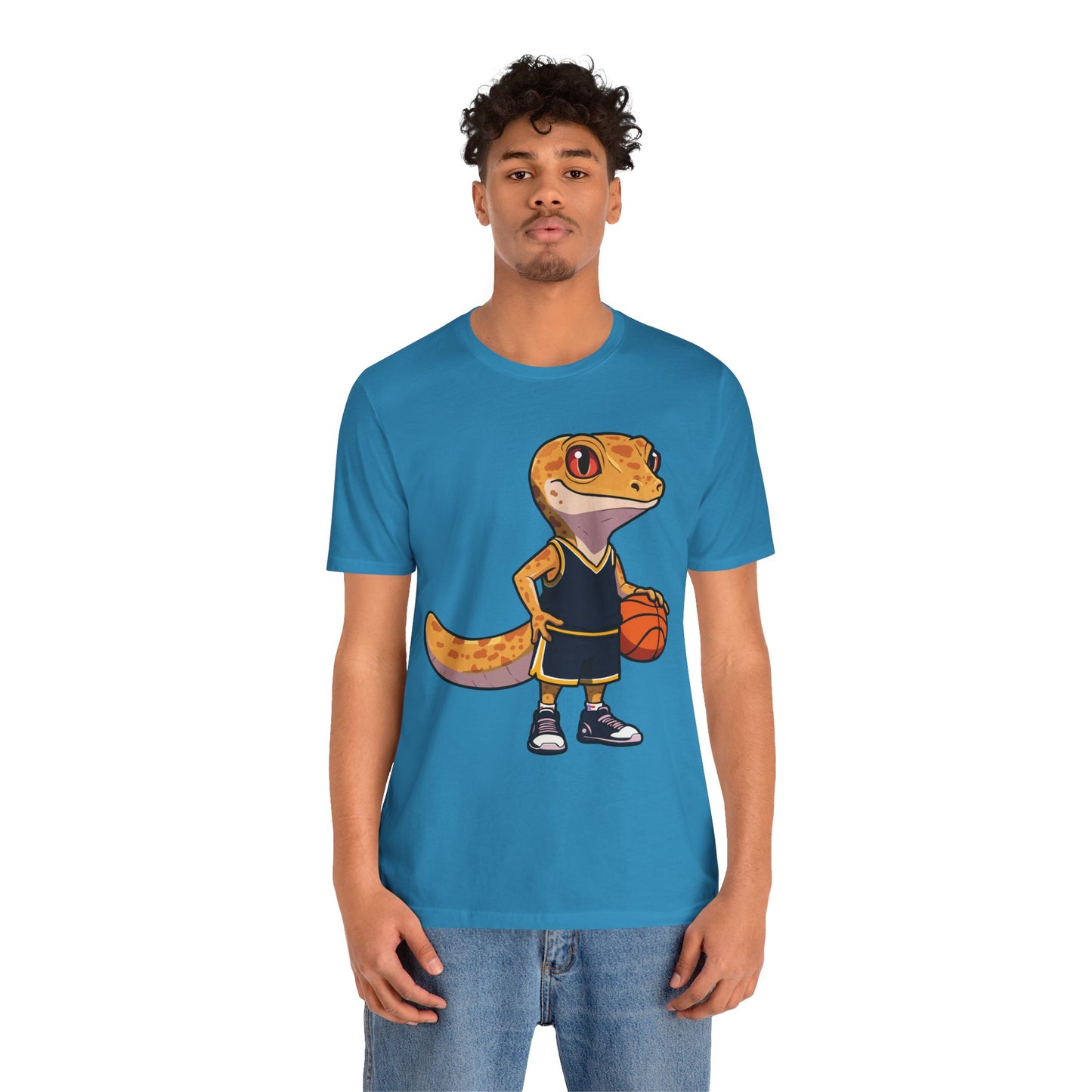 Basketball Gecko Unisex Jersey Tee - Casual Everyday Wear - Great for Reptile Lovers