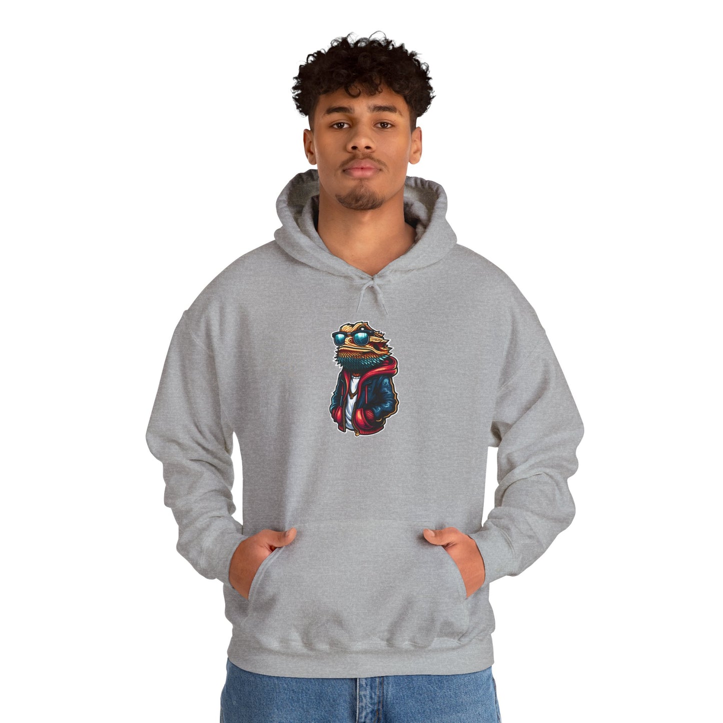 Cool Beardie Unisex Hooded Sweatshirt with Bold Print - Great for Reptile Lovers