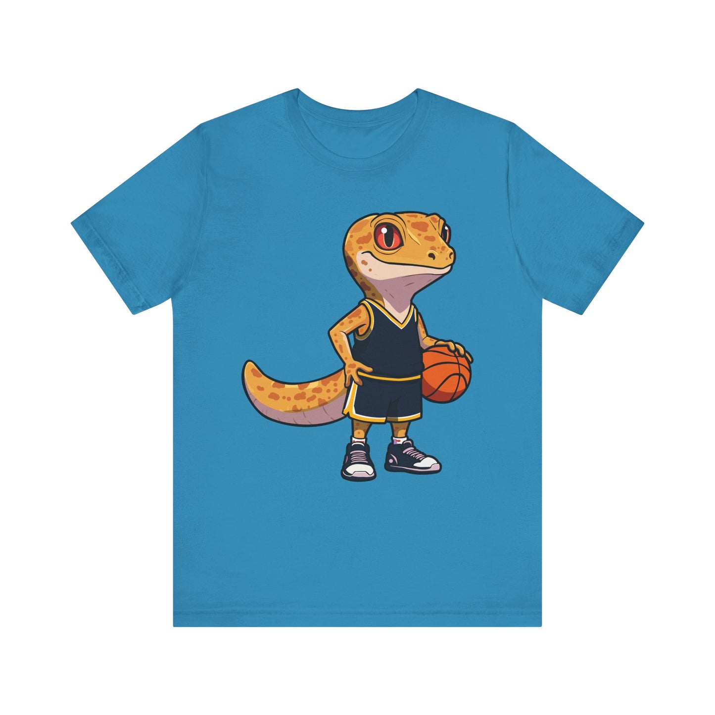 Basketball Gecko Unisex Jersey Tee - Casual Everyday Wear - Great for Reptile Lovers