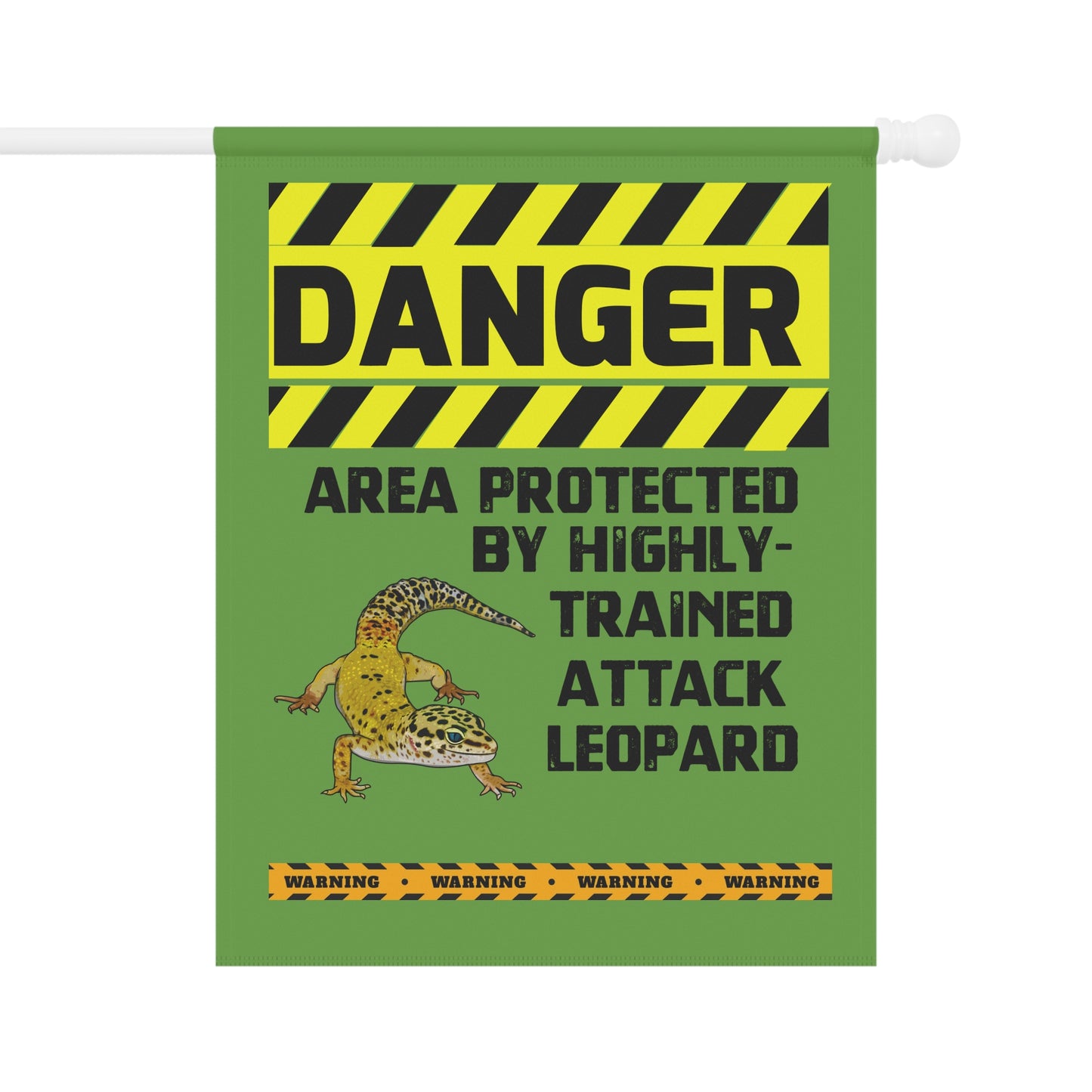 Leopard Gecko Danger Garden House Banner - Customizable Outdoor Decor to Showcase Your Love of Reptiles
