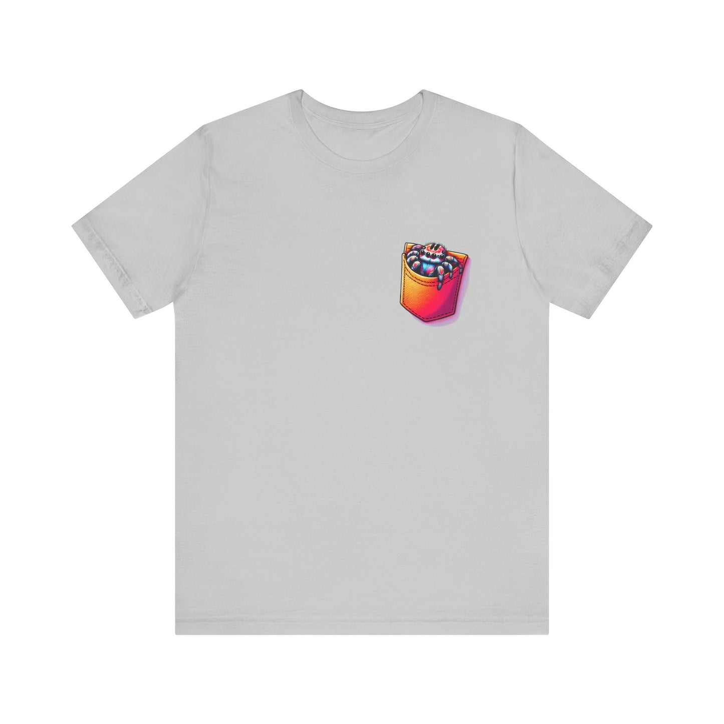 "Pocket Spider" Print Unisex Jersey Tee - Casual Everyday Wear - Great for Reptile Lovers