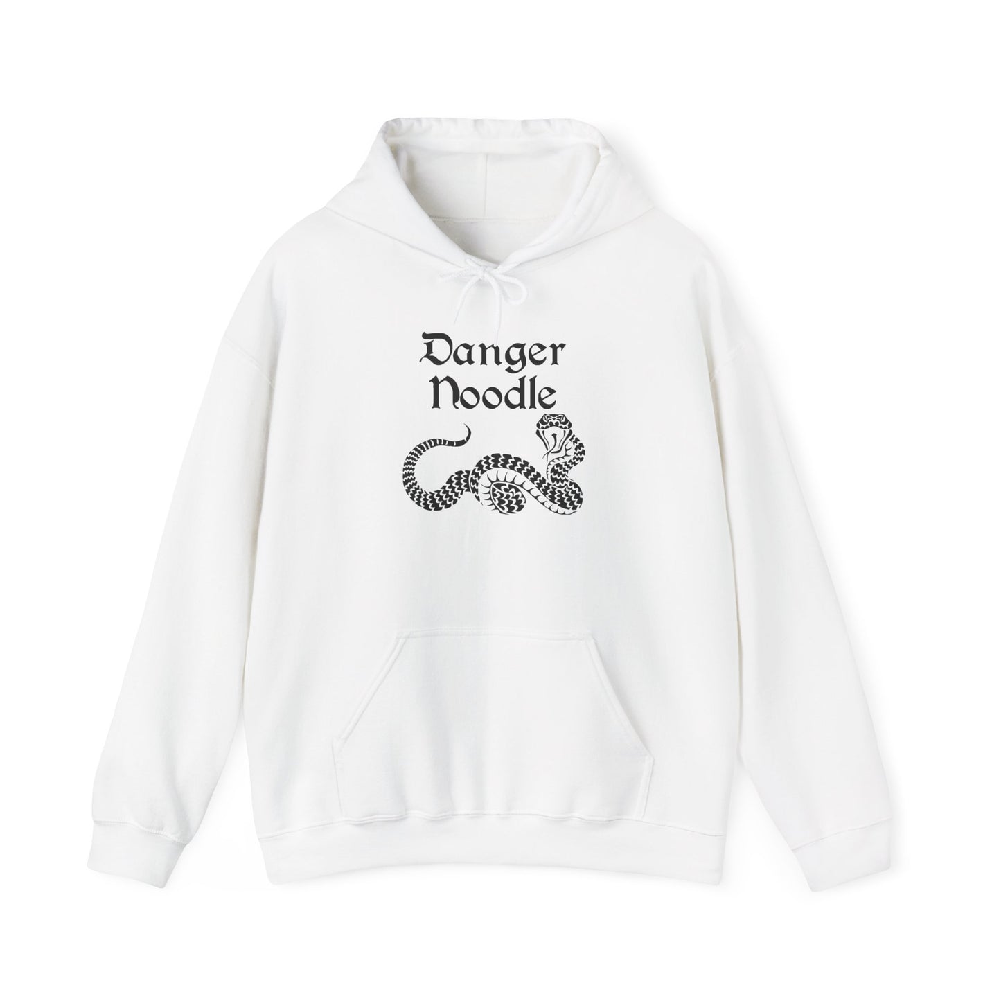 "Danger Noodle" Cozy Unisex Hooded Sweatshirt with Bold Print - Great for Reptile Lovers