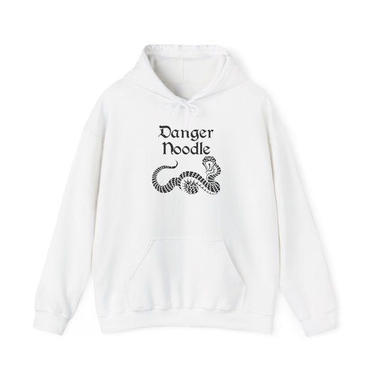 "Danger Noodle" Cozy Unisex Hooded Sweatshirt with Bold Print - Great for Reptile Lovers