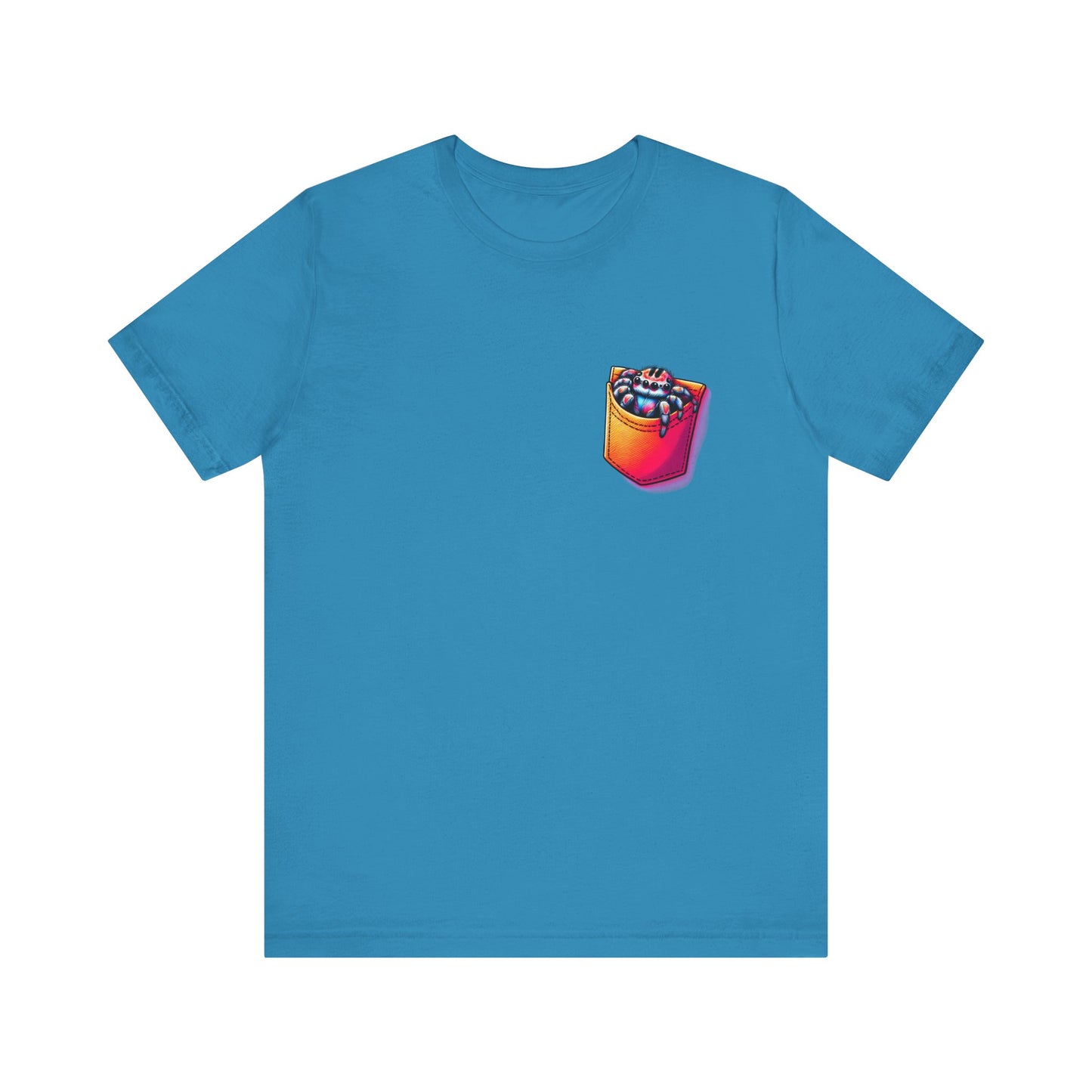 "Pocket Spider" Print Unisex Jersey Tee - Casual Everyday Wear - Great for Reptile Lovers