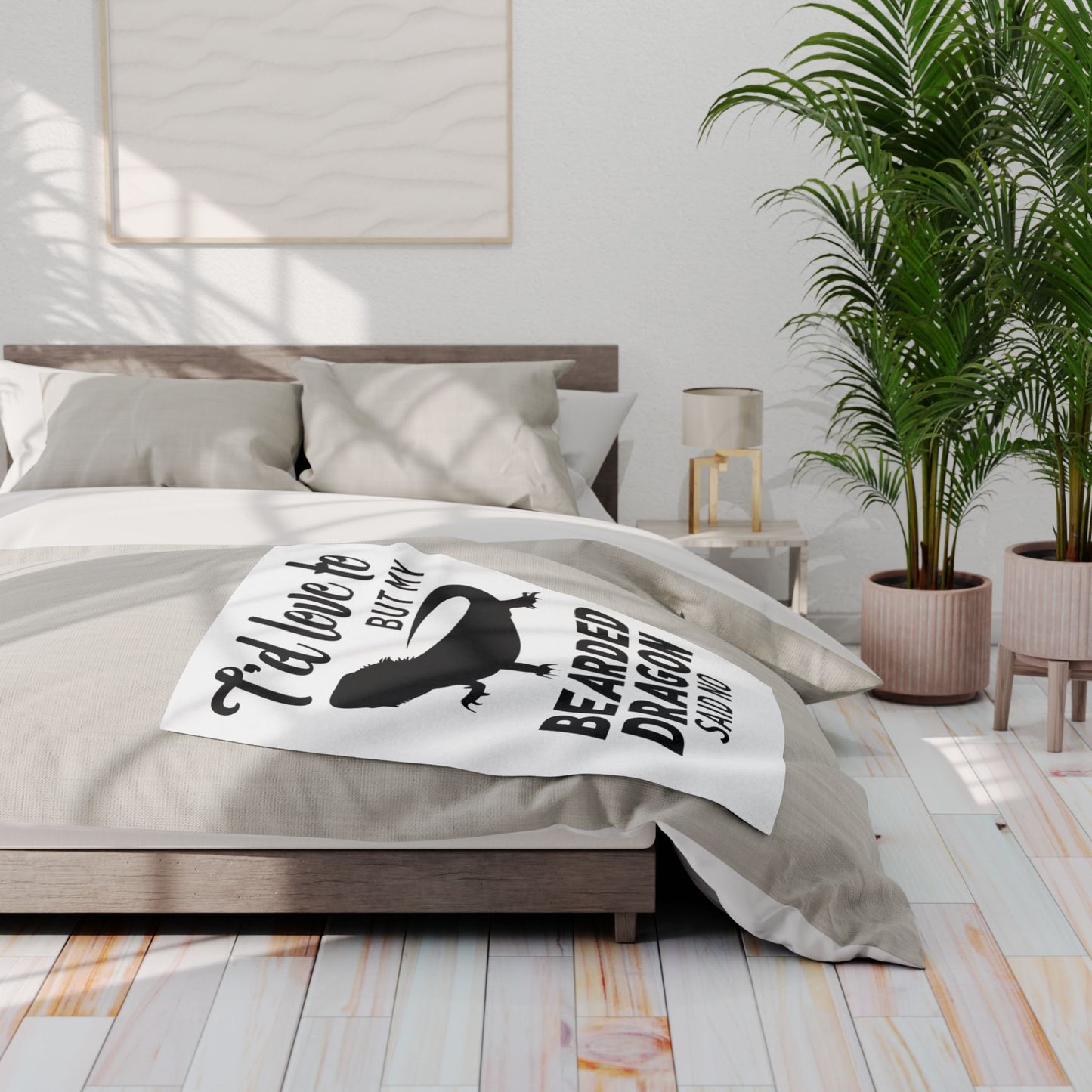 "My Bearded Dragon Said No" Cozy Arctic Fleece Blanket | Perfect for Home Decor, Gifting, and Cozy Nights - Snuggle up with a Reptile