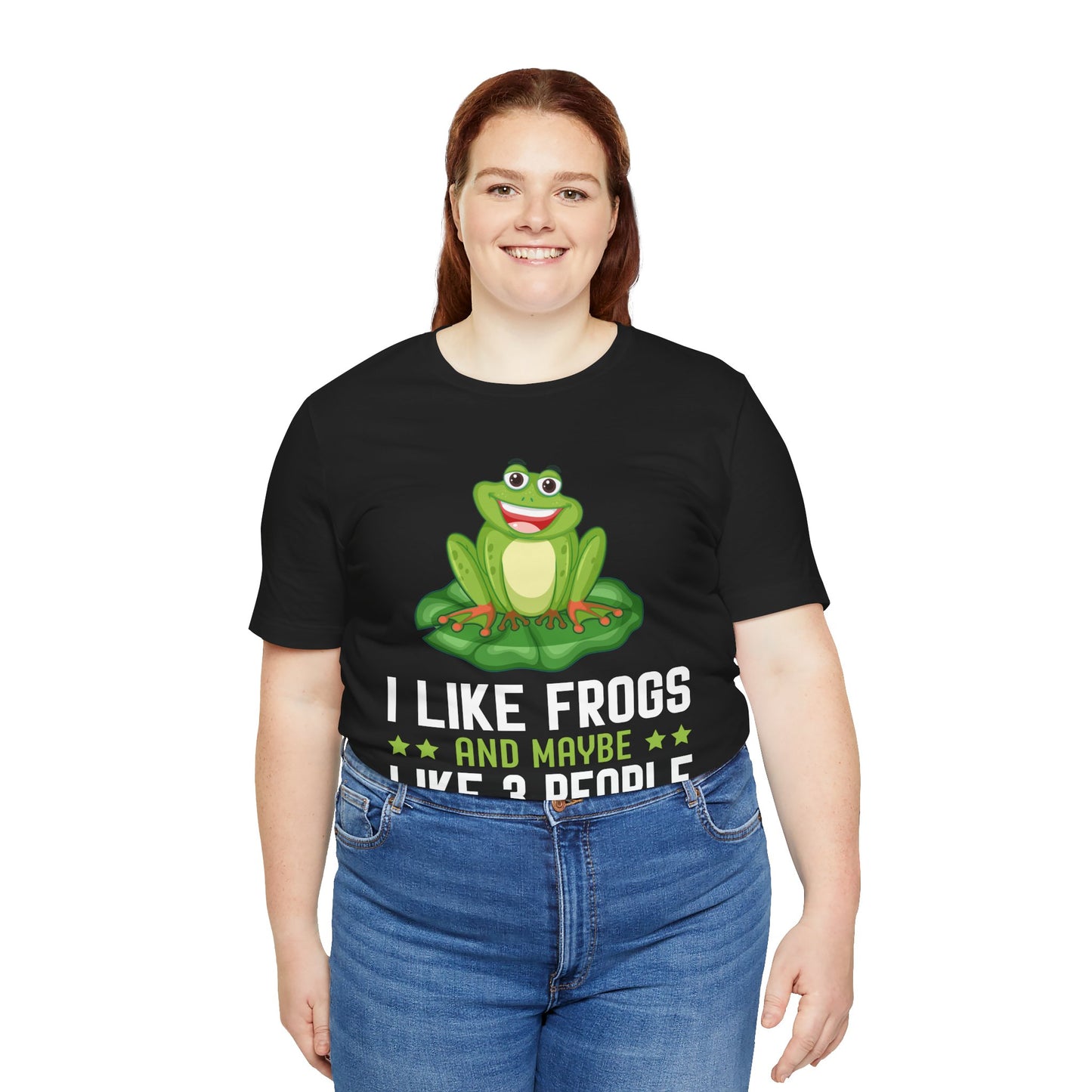 "Frogs and Maybe 3 People" Unisex Jersey Tee - Casual Everyday Wear - Great for Frog Lovers