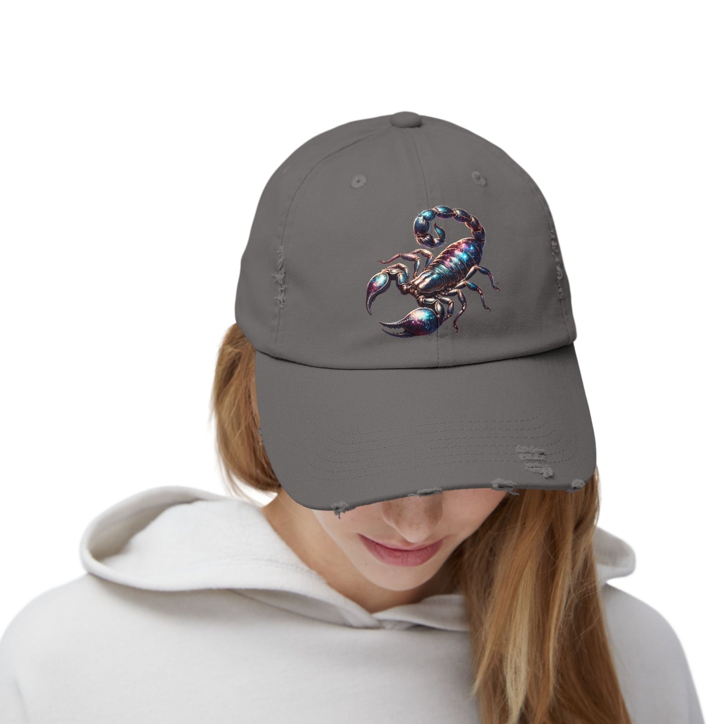 Scorpion Unisex Distressed Cap - Casual Streetwear Hat for Everyday Use - Great for Reptile Lovers