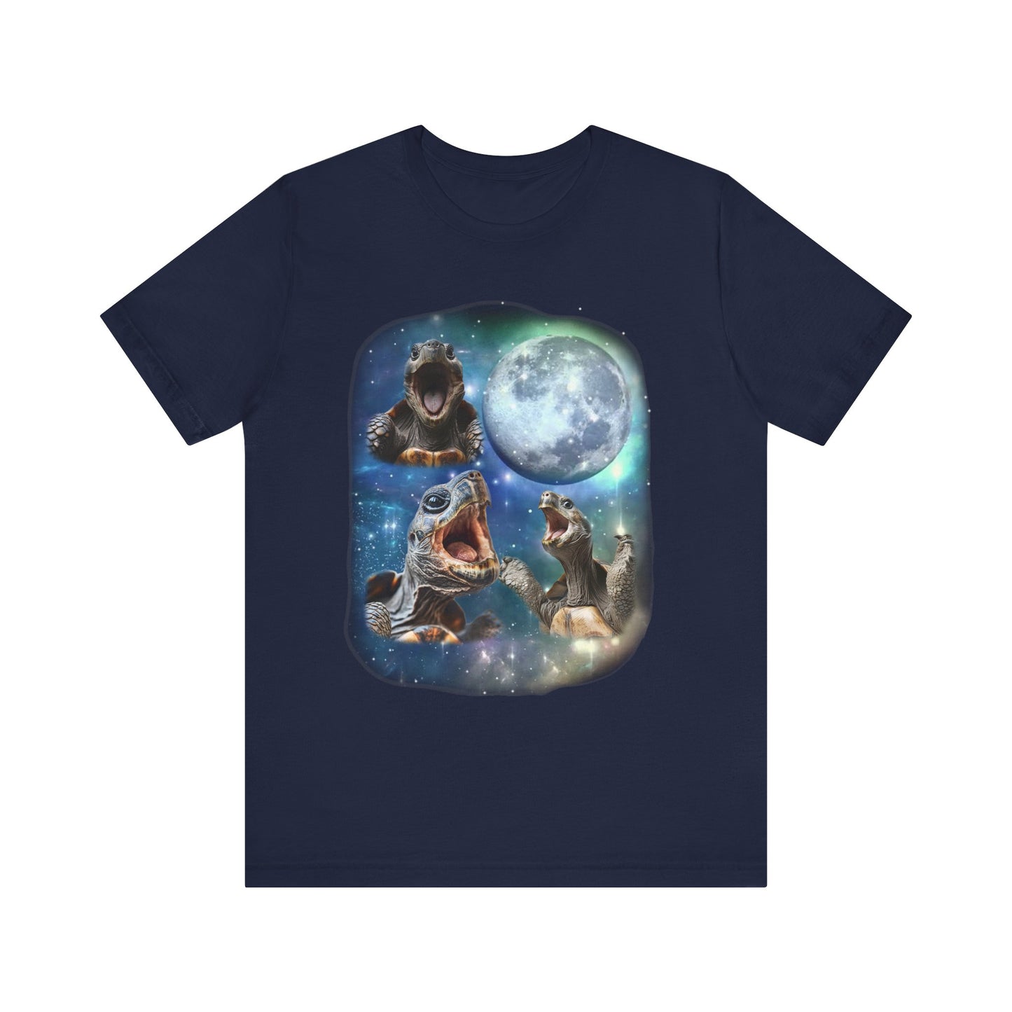 Tortoise Howling at the Moon Unisex Jersey Tee - Casual Everyday Wear - Great for Reptile Lovers