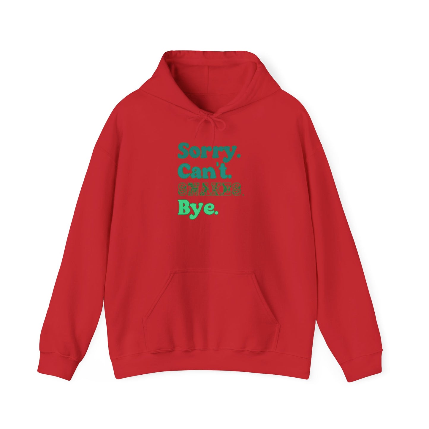 "Sorry Can't Snakes Bye" Cozy Unisex Hooded Sweatshirt with Bold Print - Great for Reptile Lovers