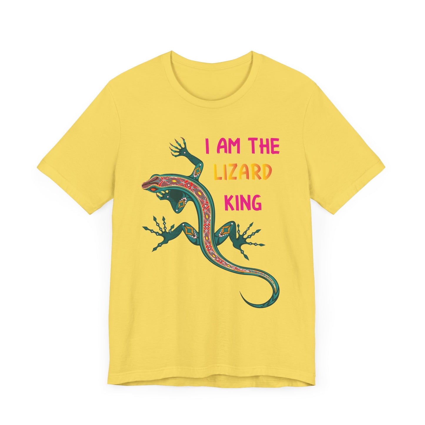 "I Am the Lizard King" Print Unisex Jersey Tee - Casual Everyday Wear - Great for Reptile Lovers