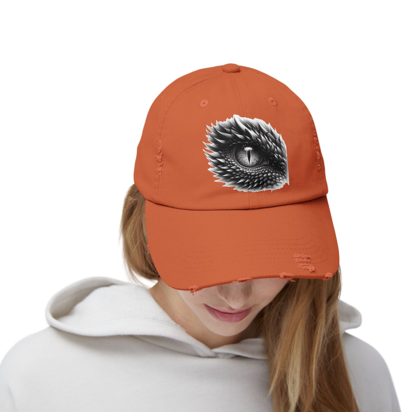 Reptile Eye Unisex Distressed Cap - Casual Streetwear Hat for Everyday Use - Great for Reptile Lovers