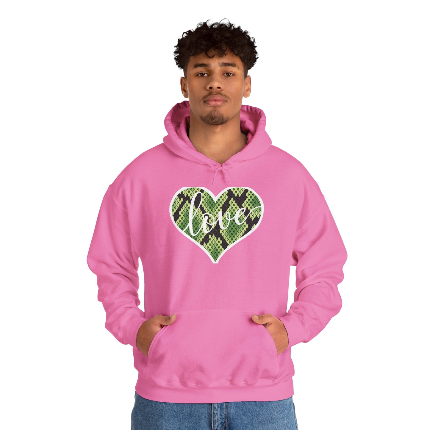 Reptile Love Unisex Hooded Sweatshirt with Bold Print - Great for Reptile Lovers