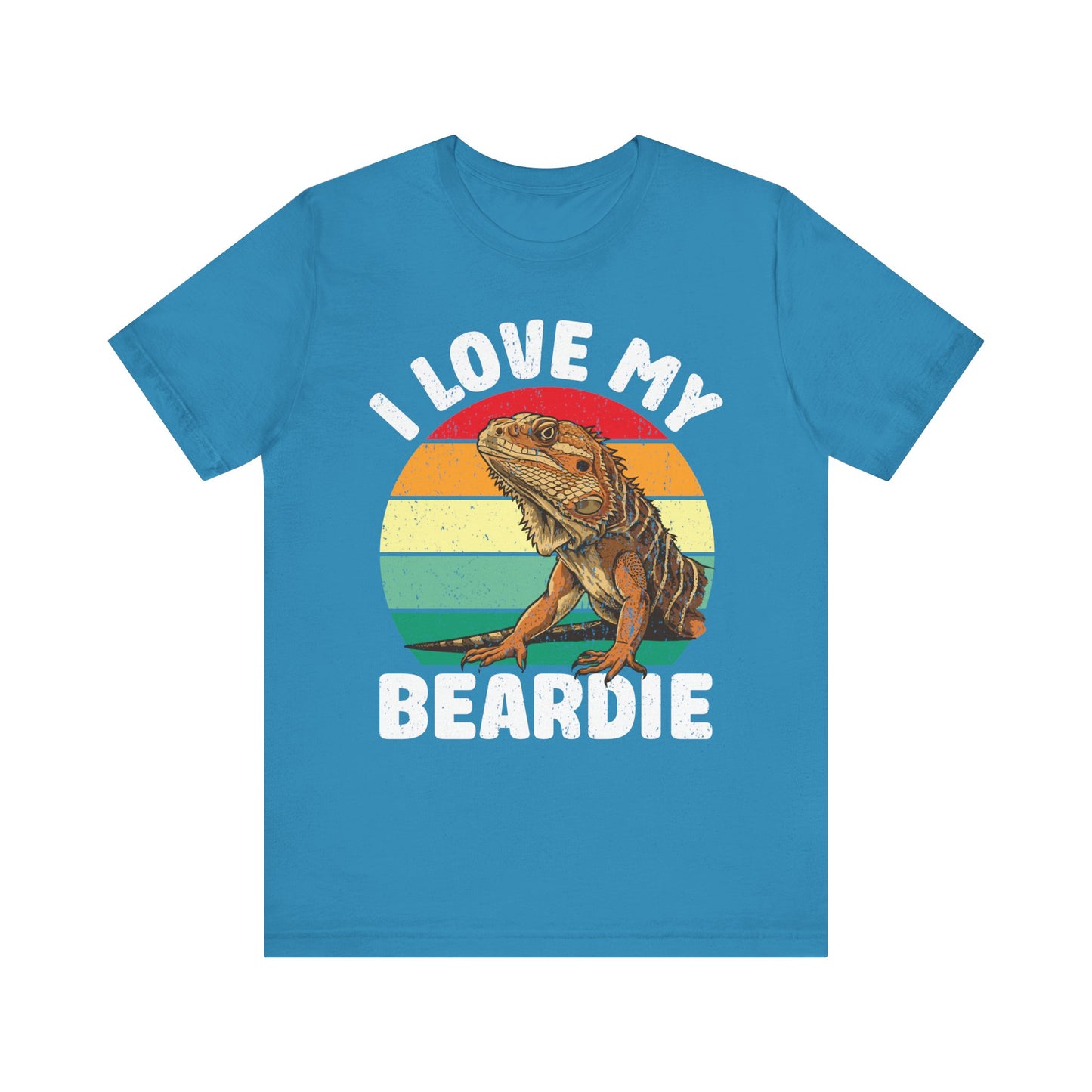 "I Love My Beardie" Unisex Jersey Tee - Casual Everyday Wear - Great for Reptile Lovers