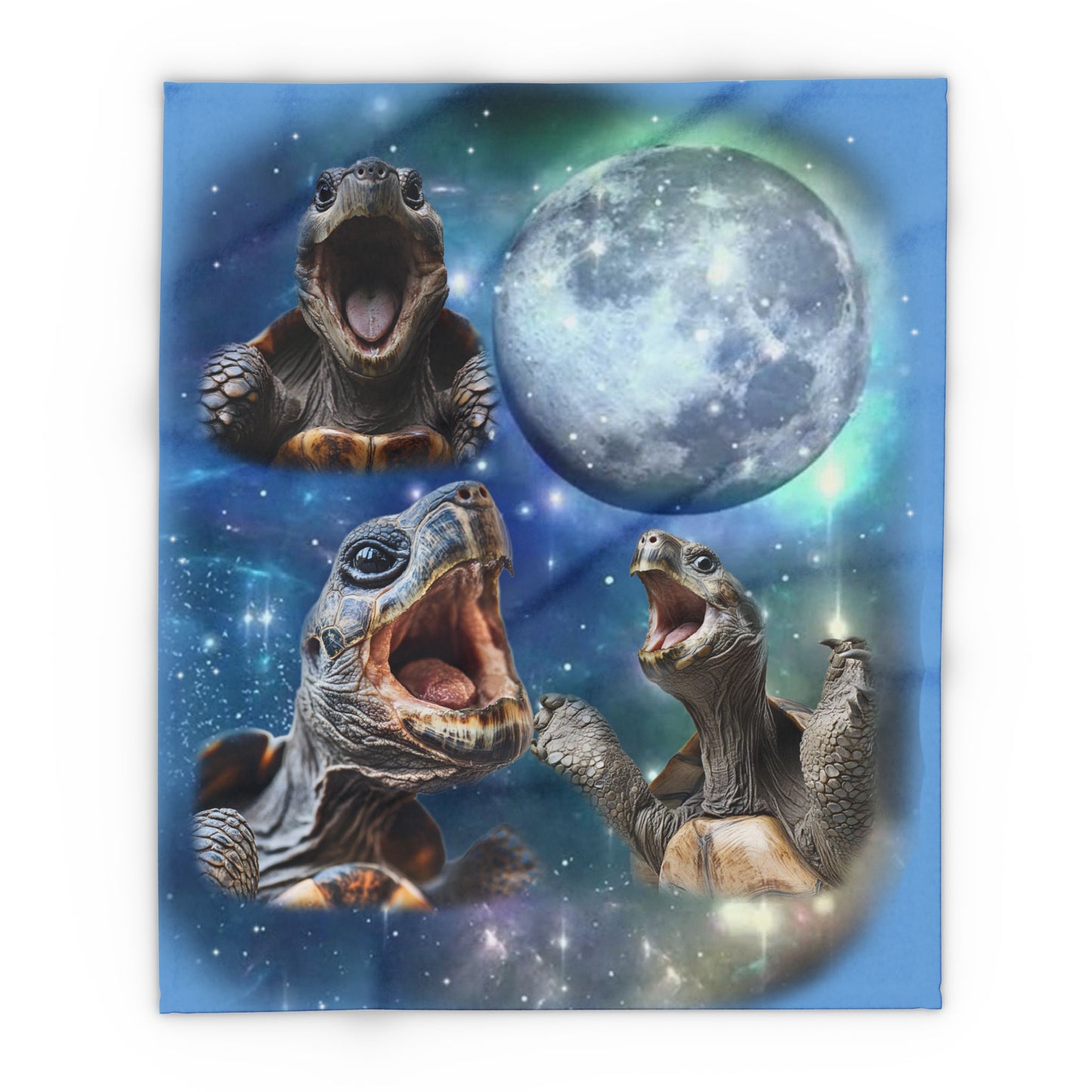 Turtles Howling at the Moon Cozy Arctic Fleece Blanket | Perfect for Home Decor, Gifting, and Cozy Nights - Snuggle up with a Reptile