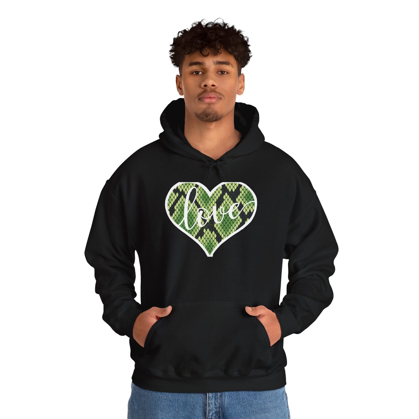 Reptile Love Unisex Hooded Sweatshirt with Bold Print - Great for Reptile Lovers