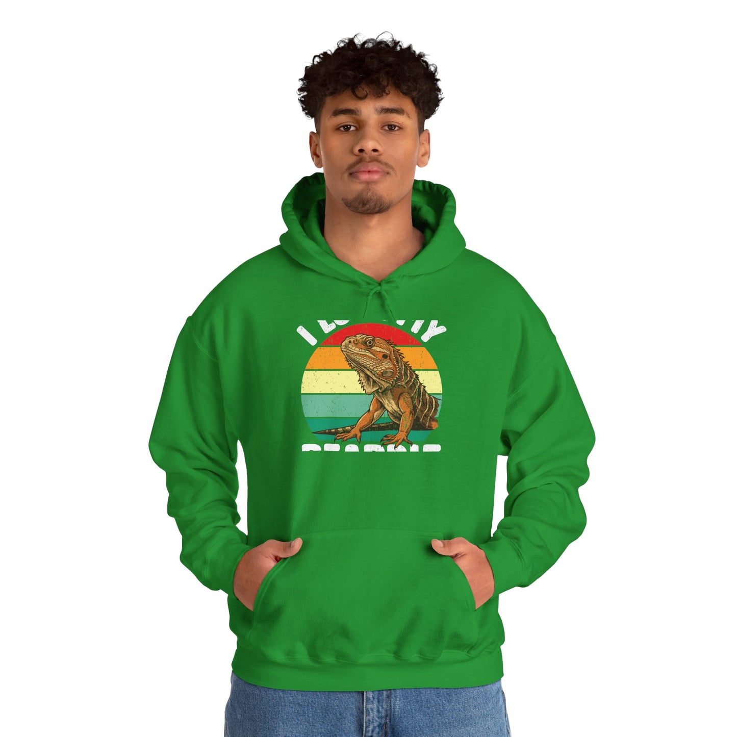 Beardie Unisex Hooded Sweatshirt with Bold Print - Great for Reptile Lovers