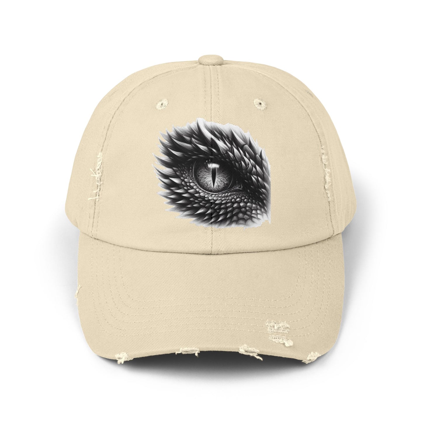 Reptile Eye Unisex Distressed Cap - Casual Streetwear Hat for Everyday Use - Great for Reptile Lovers