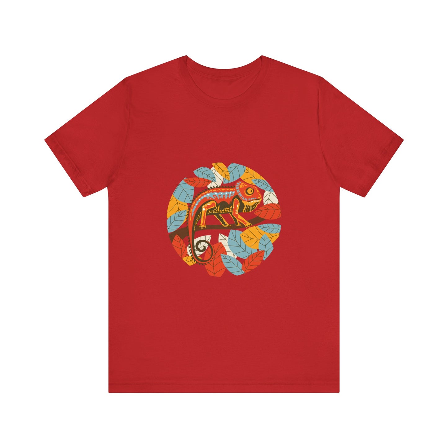 Leafy Chameleon Unisex Jersey Tee - Casual Everyday Wear - Great for Reptile Lovers