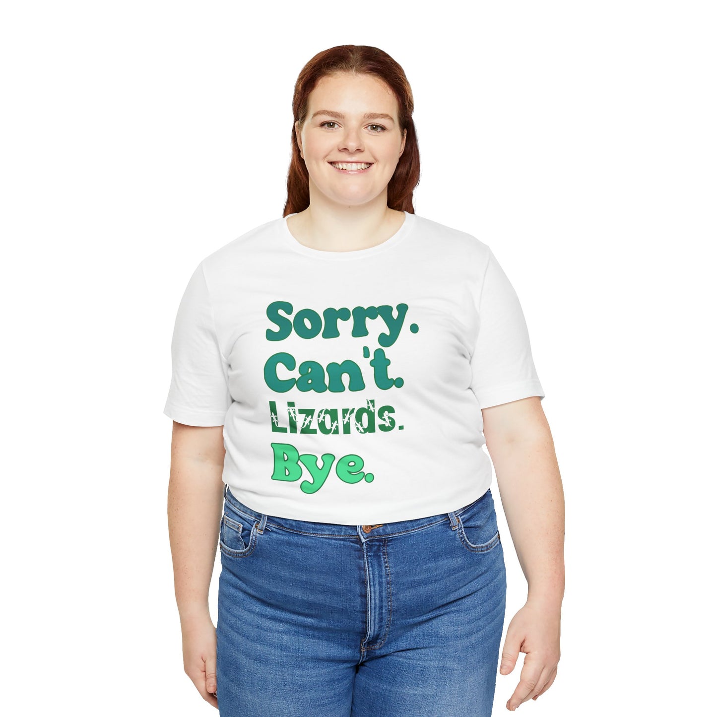 "Sorry Can't Lizards Bye" Unisex Jersey Tee - Casual Everyday Wear - Great for Reptile Lovers