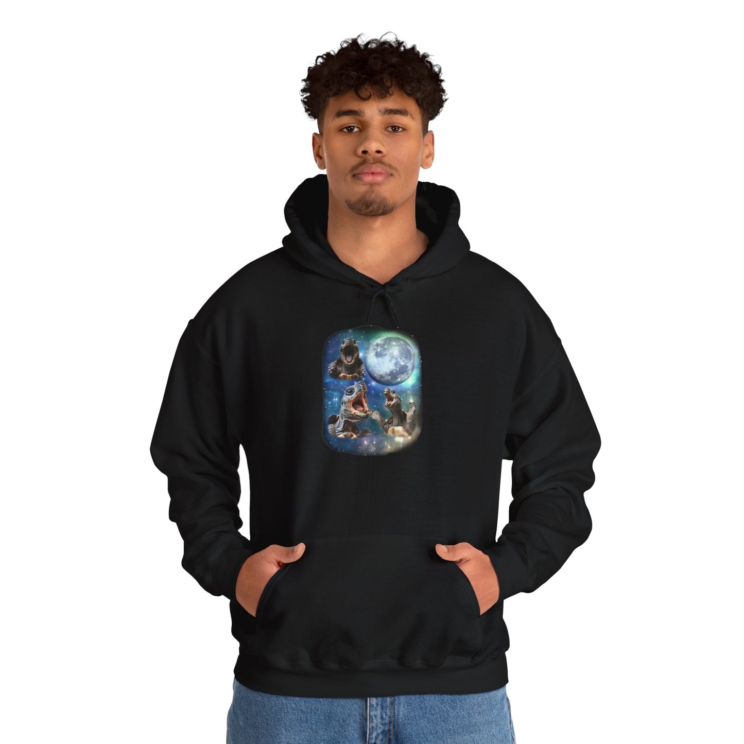 Tortoise Howl Cozy Unisex Hooded Sweatshirt with Bold Print - Great for Reptile Lovers