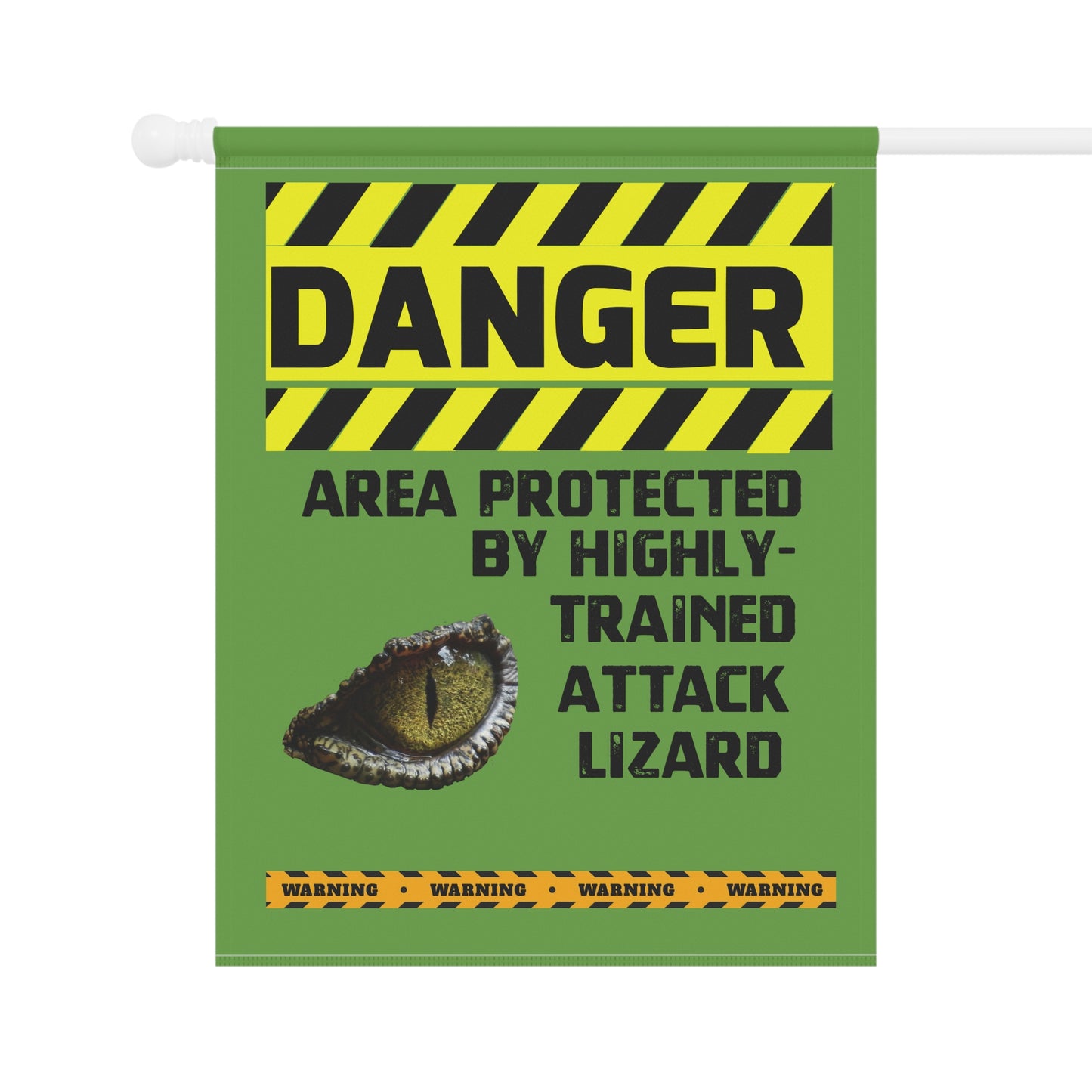 Lizard Danger Garden House Banner - Customizable Outdoor Decor to Showcase Your Love of Reptiles