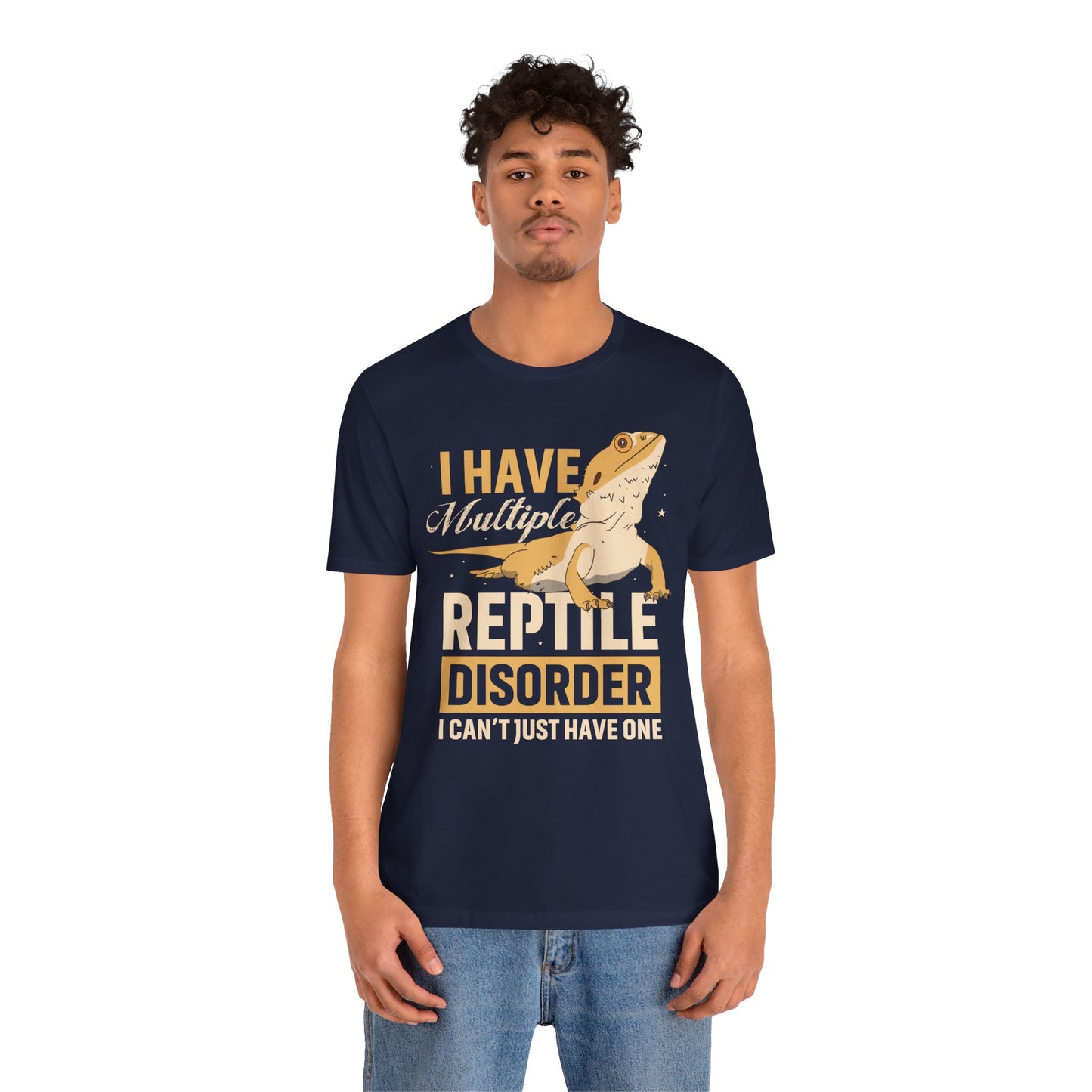 "Multiple Reptile Disorder" Print Unisex Jersey Tee - Casual Everyday Wear - Great for Reptile Lovers