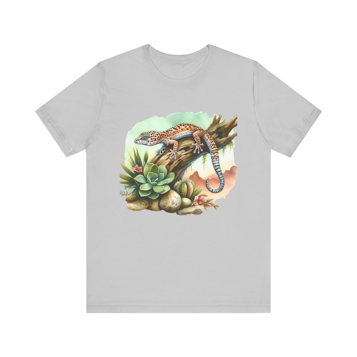 Gecko in a Tree Unisex Jersey Tee - Casual Everyday Wear - Great for Reptile Lovers