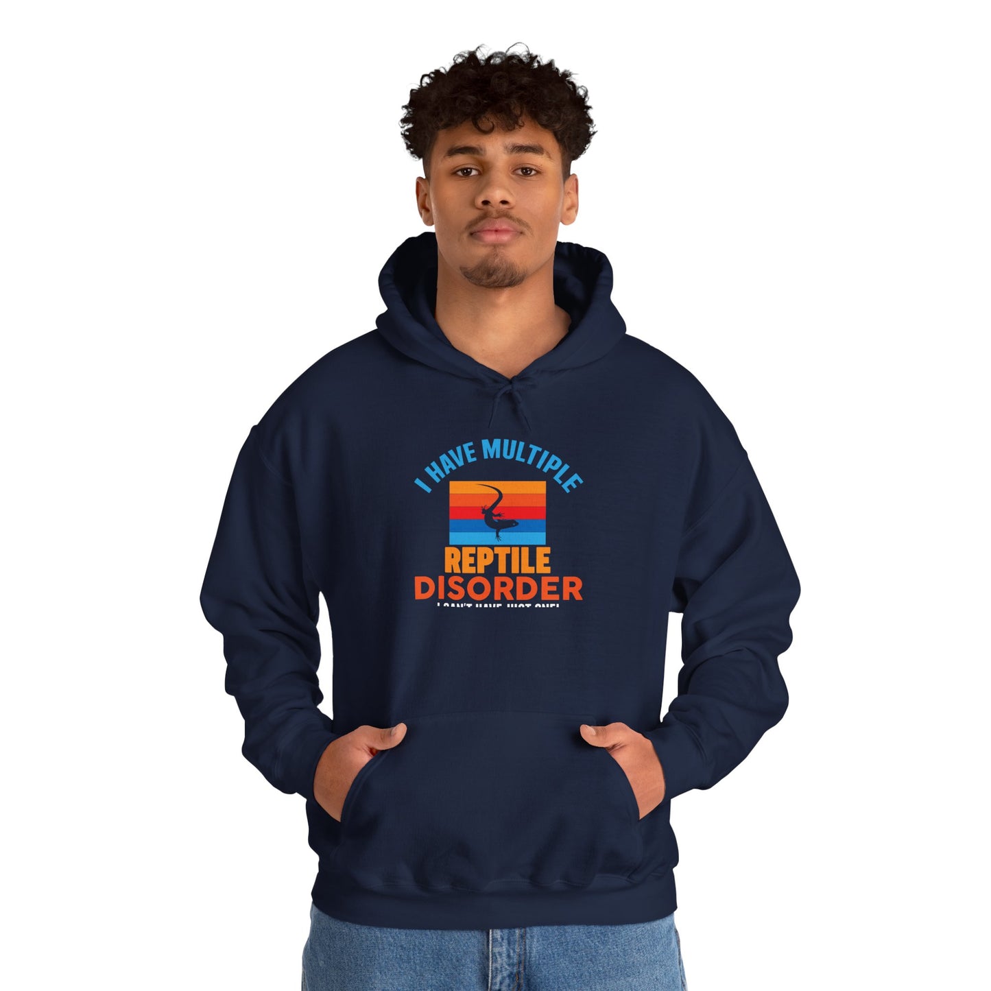 "Multiple Reptile Disorder" Cozy Unisex Hooded Sweatshirt with Bold Print - Great for Reptile Lovers