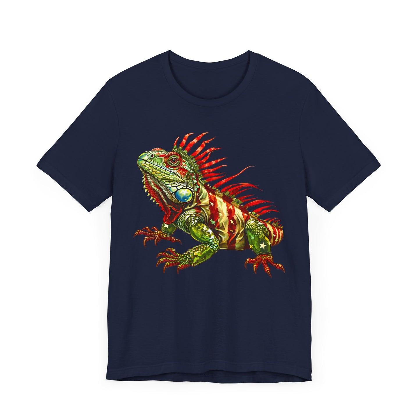 Flagged Iguana Unisex Jersey Tee - Casual Everyday Wear - Great for Reptile Lovers