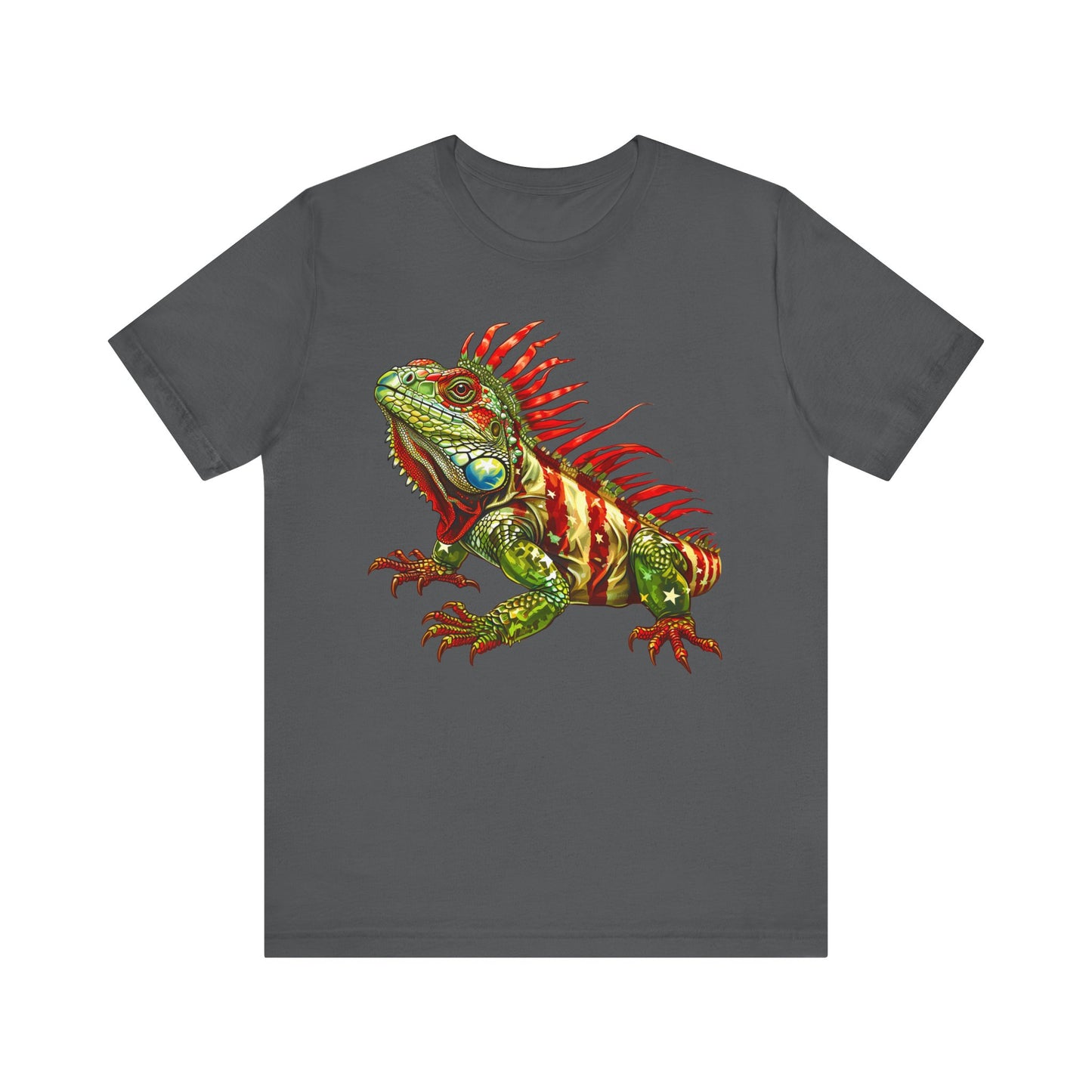 Flagged Iguana Unisex Jersey Tee - Casual Everyday Wear - Great for Reptile Lovers