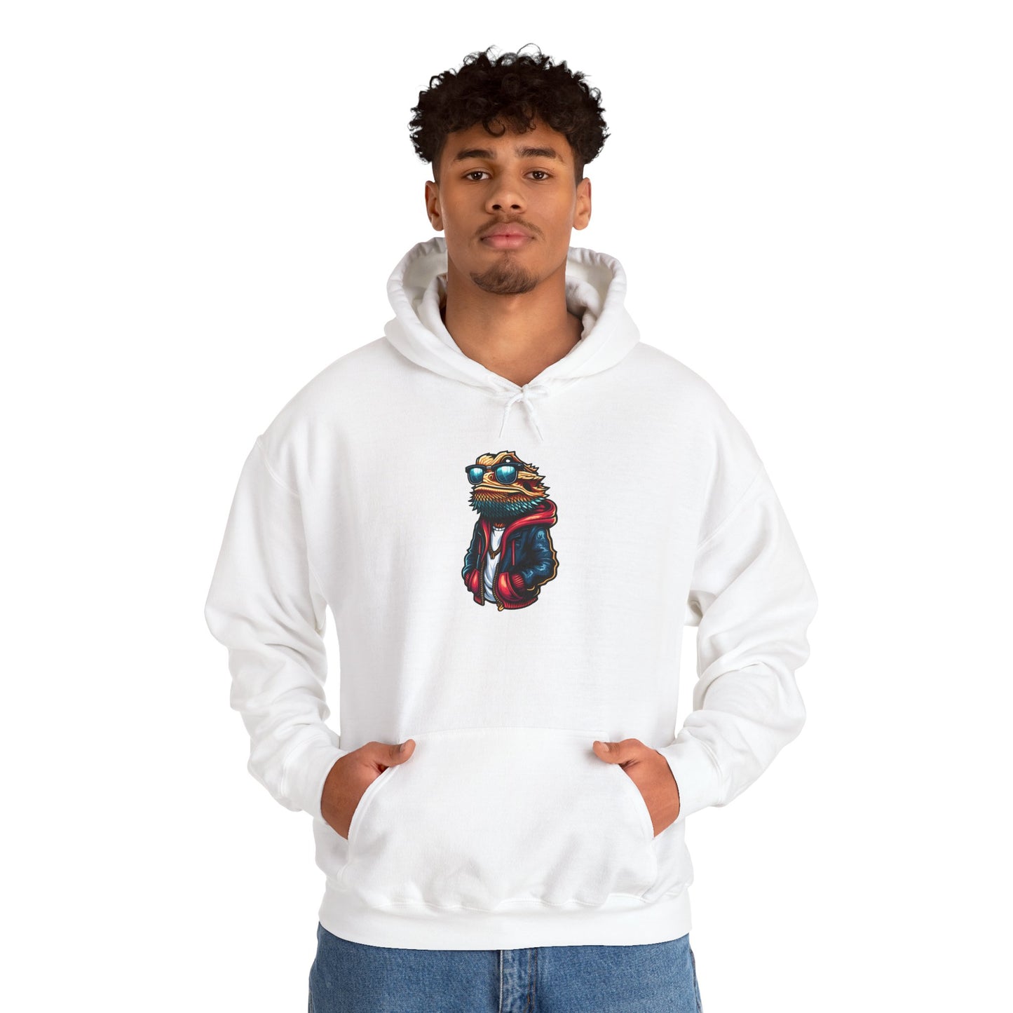 Cool Beardie Unisex Hooded Sweatshirt with Bold Print - Great for Reptile Lovers