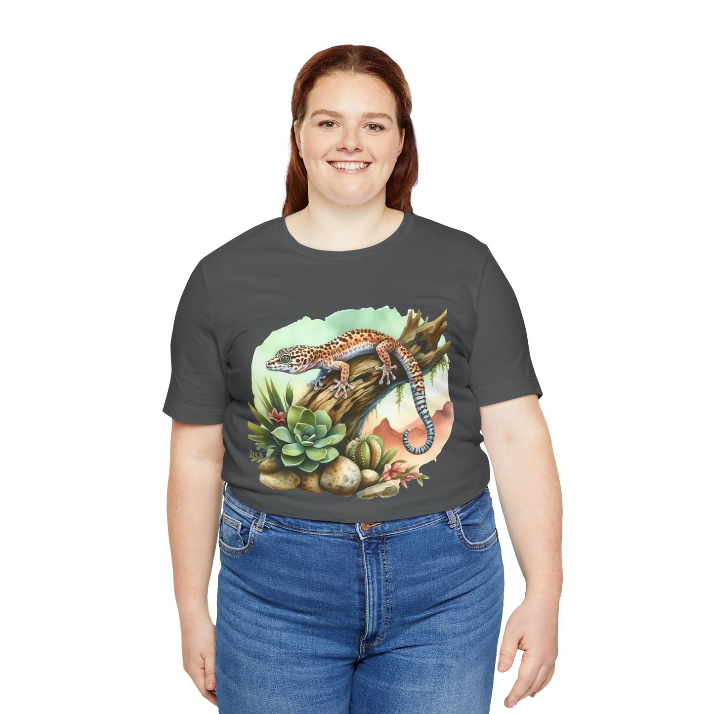 Gecko in a Tree Unisex Jersey Tee - Casual Everyday Wear - Great for Reptile Lovers