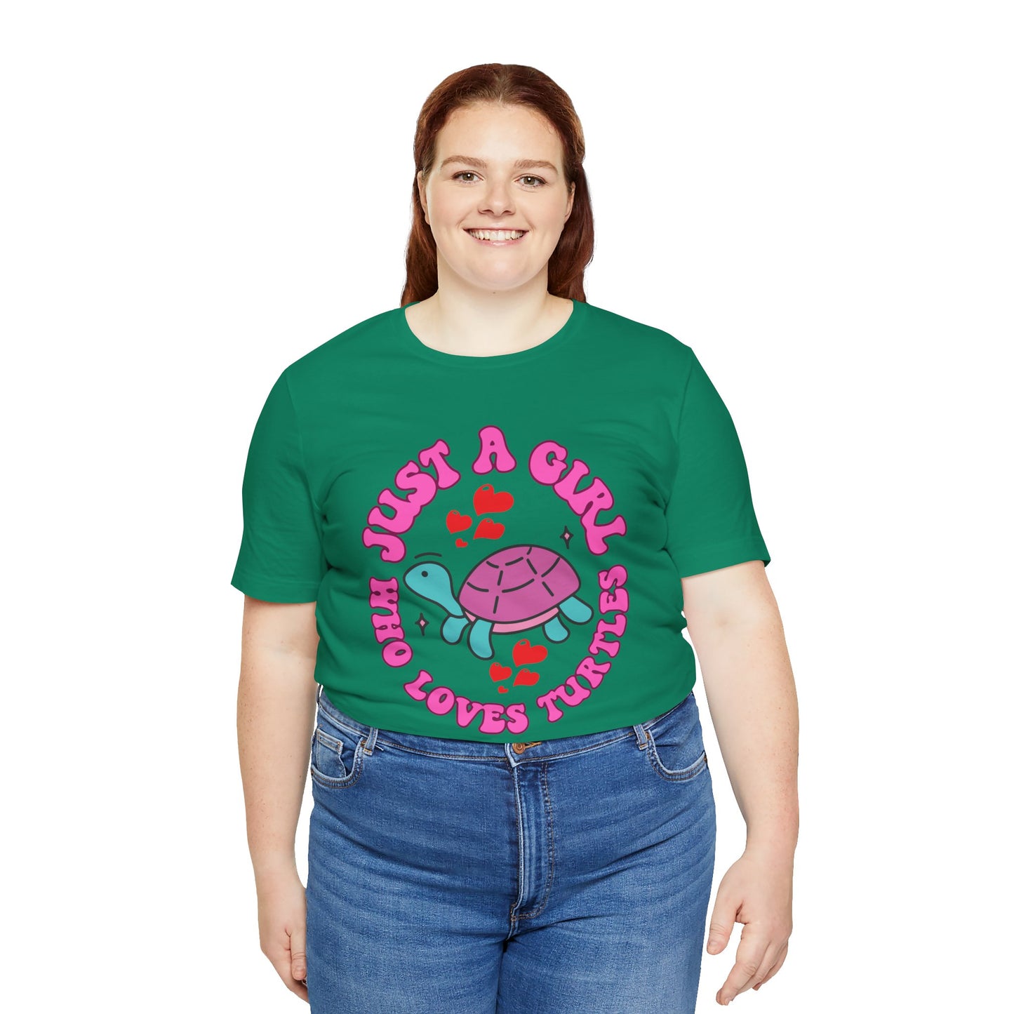 "Just a Girl Who Loves Turtles" Unisex Jersey Tee - Casual Everyday Wear - Great for Reptile Lovers
