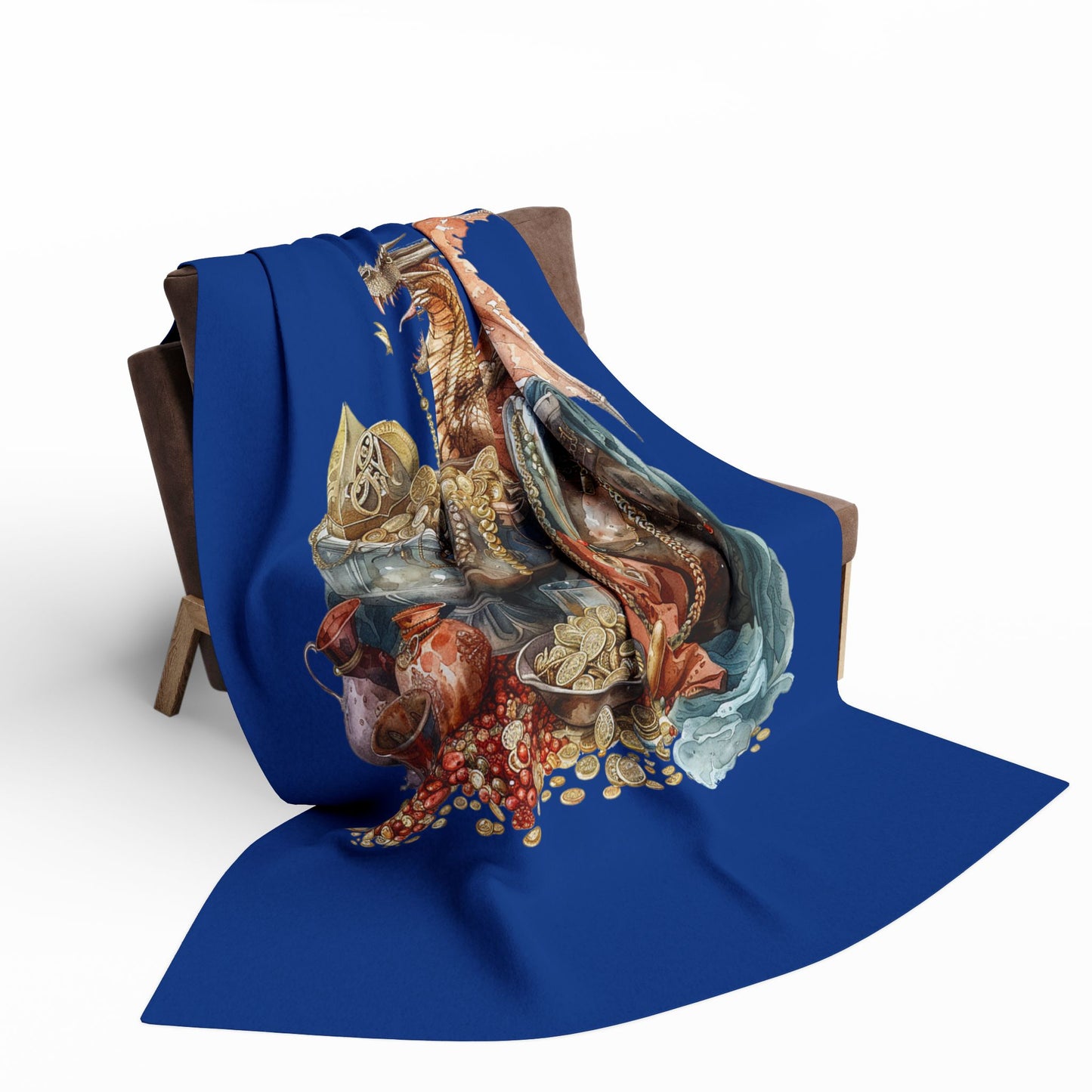 Dragon Hoard Cozy Arctic Fleece Blanket | Perfect for Home Decor, Gifting, and Cozy Nights - Snuggle up with a Dragon