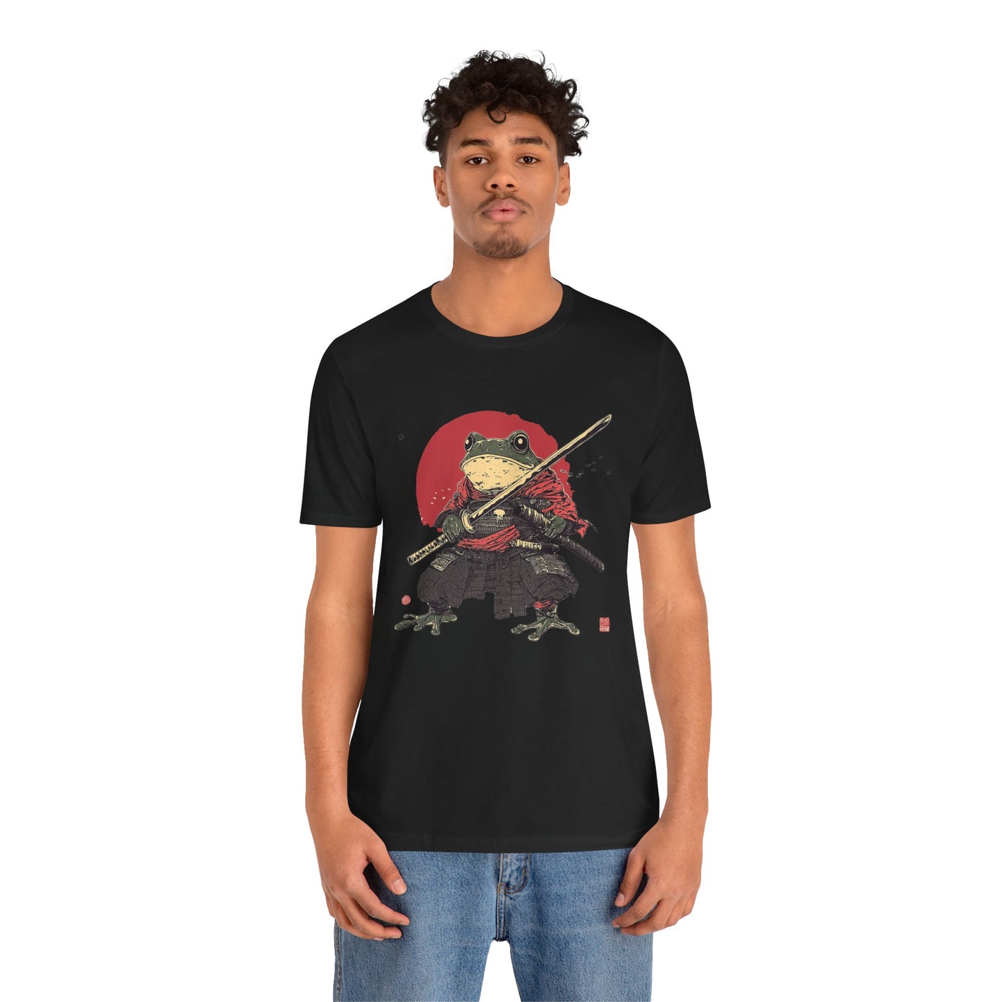 Samurai Frog Unisex Jersey Tee - Casual Everyday Wear - Great for Reptile Lovers