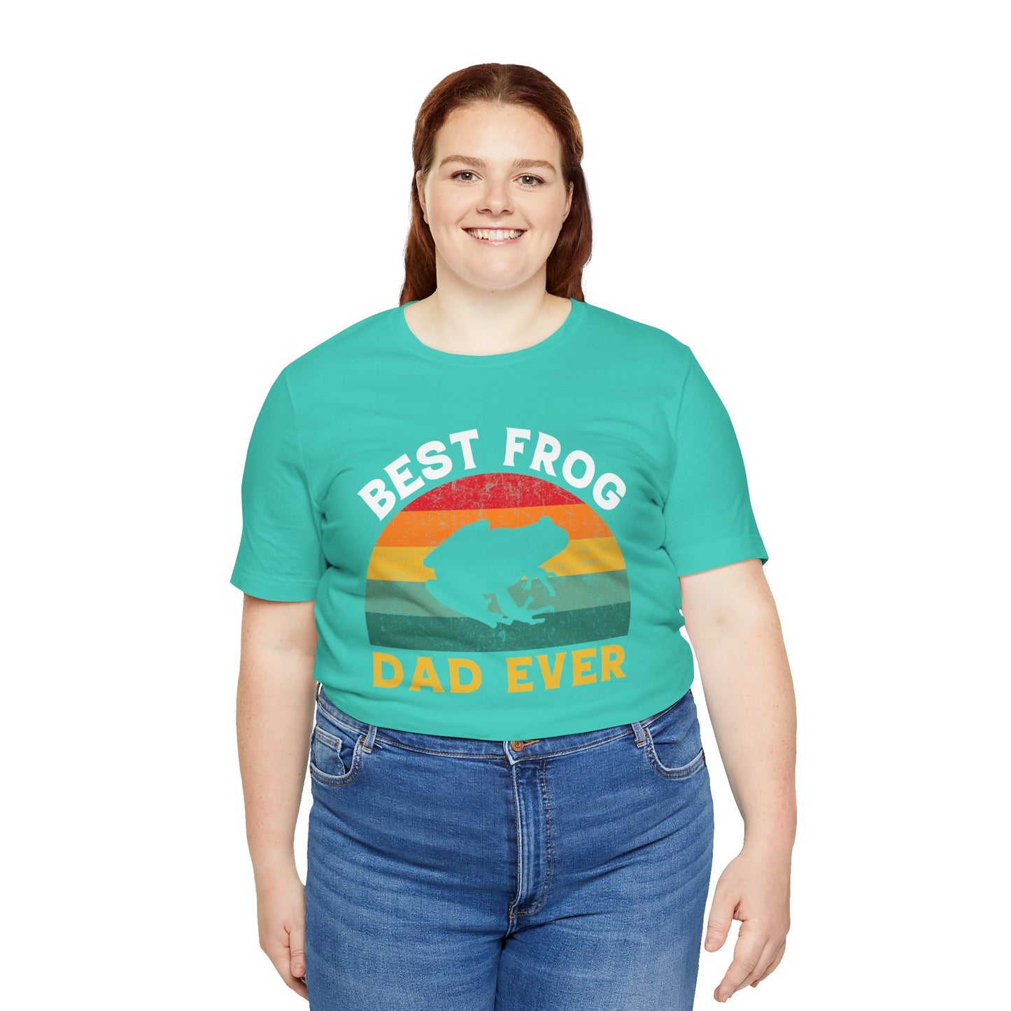 "Best Frog Dad" Print Unisex Jersey Tee - Casual Everyday Wear - Great for Reptile Lovers