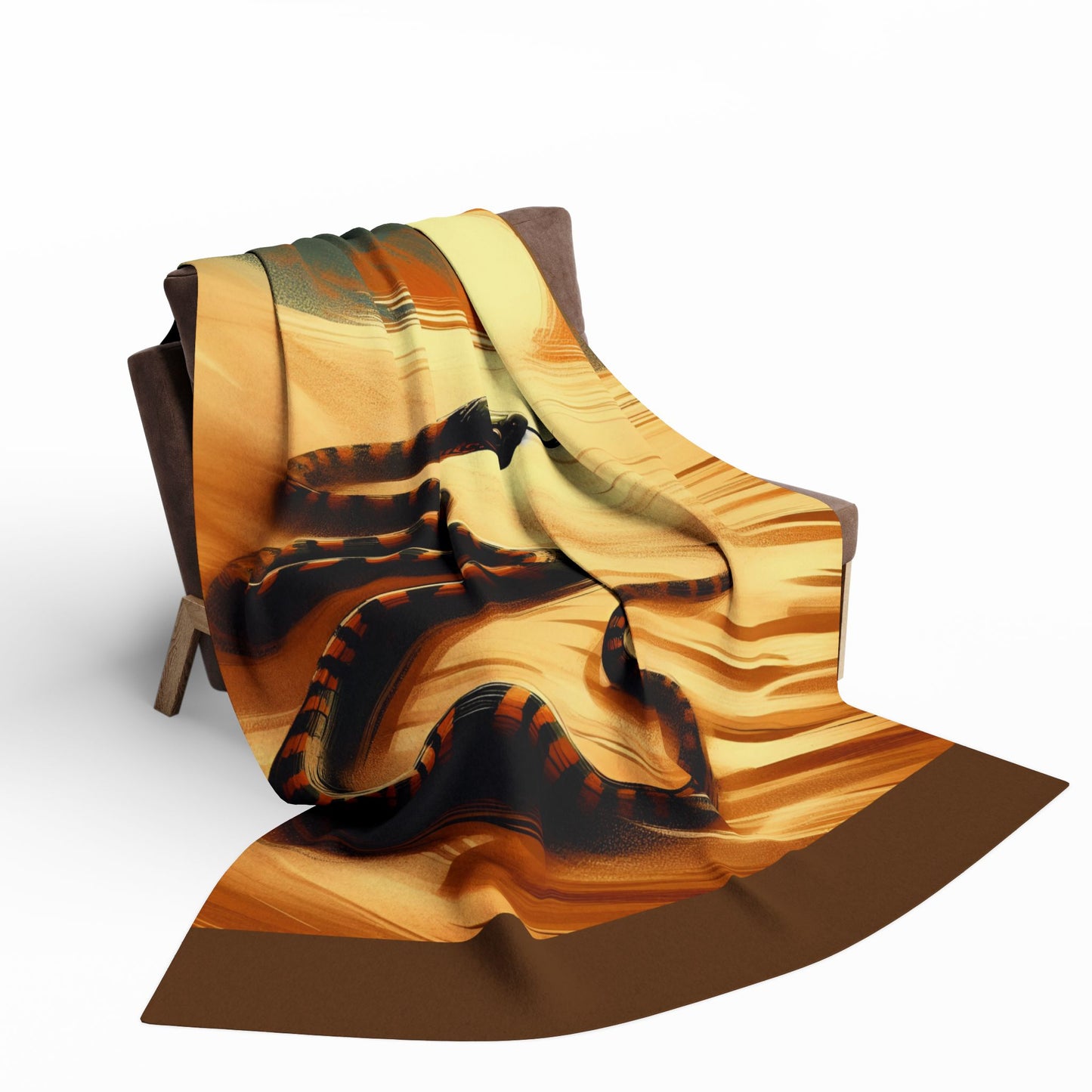 Snake in the Desert Cozy Arctic Fleece Blanket | Perfect for Home Decor, Gifting, and Cozy Nights - Snuggle up with a Reptile