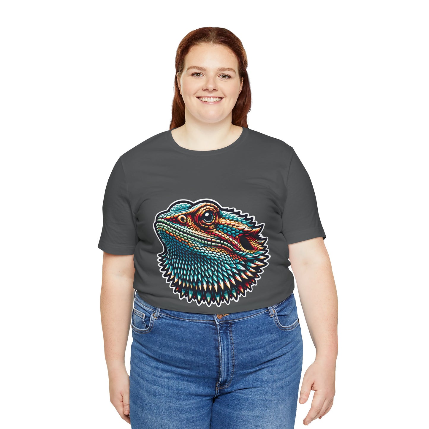 Beardie Head Unisex Jersey Tee - Casual Everyday Wear - Great for Reptile Lovers