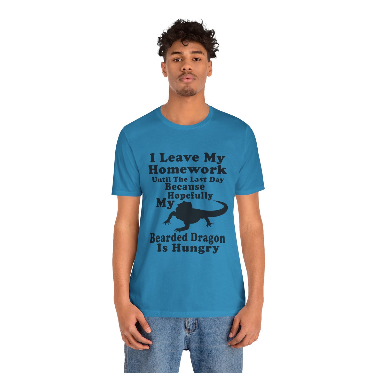 "Hopefully My Bearded Dragon is Hungry" Unisex Jersey Tee - Casual Everyday Wear - Great for Reptile Lovers