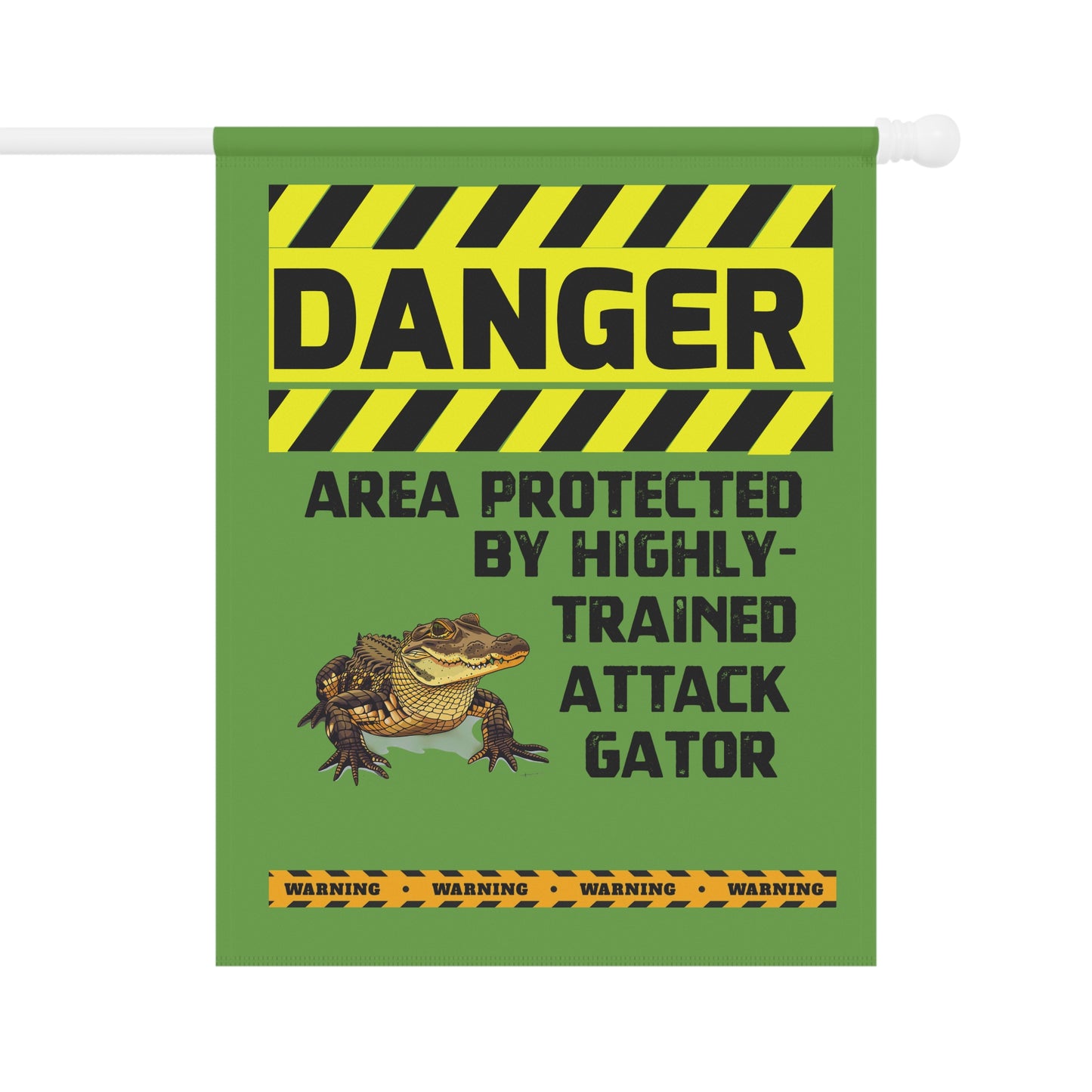 Alligator Danger Garden House Banner - Customizable Outdoor Decor to Showcase Your Love of Reptiles