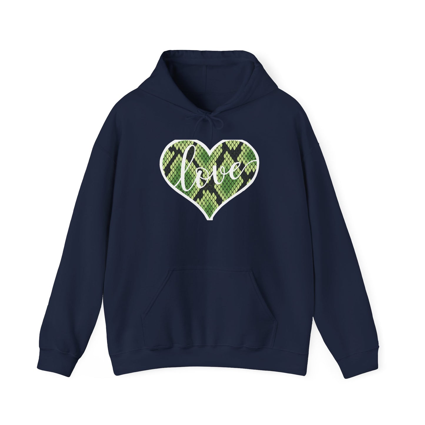 Reptile Love Unisex Hooded Sweatshirt with Bold Print - Great for Reptile Lovers