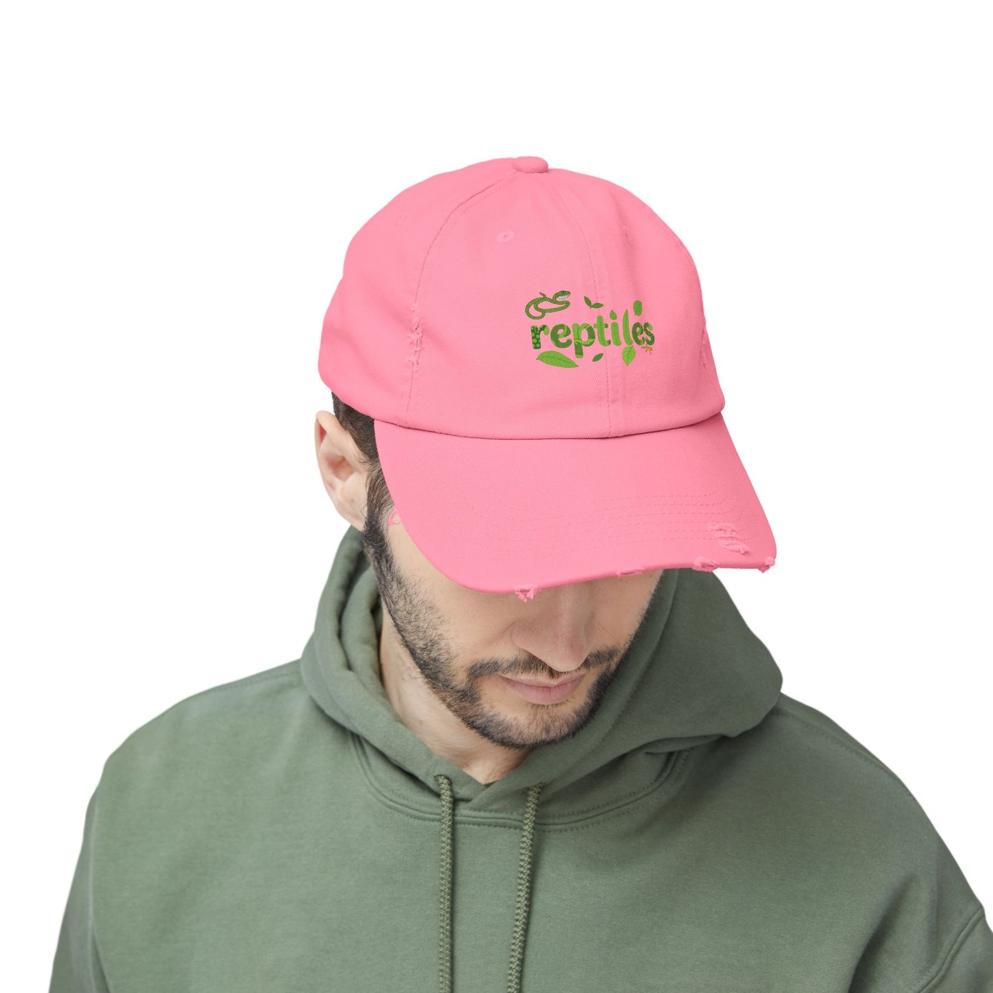 Reptiles Unisex Distressed Cap - Casual Streetwear Hat for Everyday Use - Great for Reptile Lovers