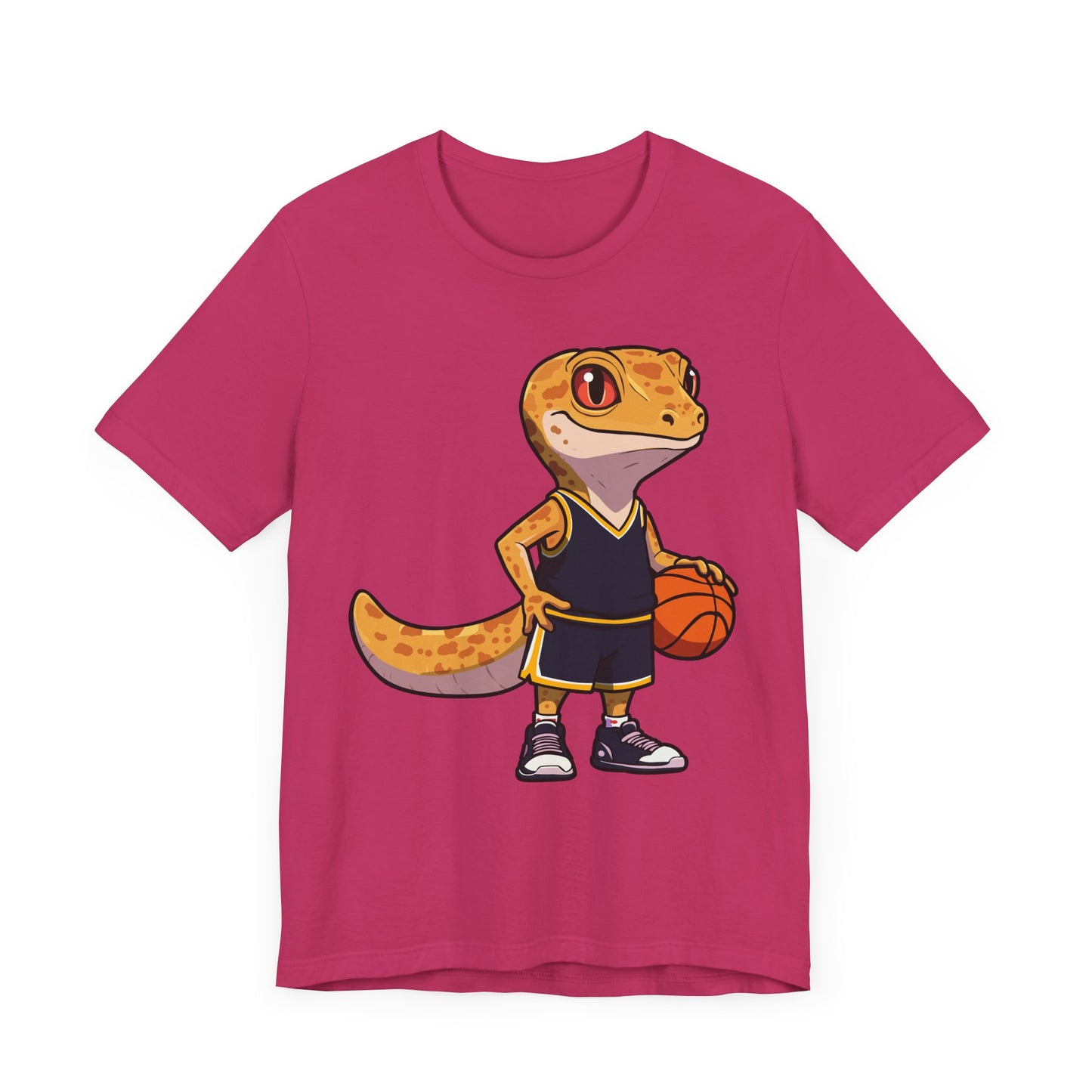 Basketball Gecko Unisex Jersey Tee - Casual Everyday Wear - Great for Reptile Lovers