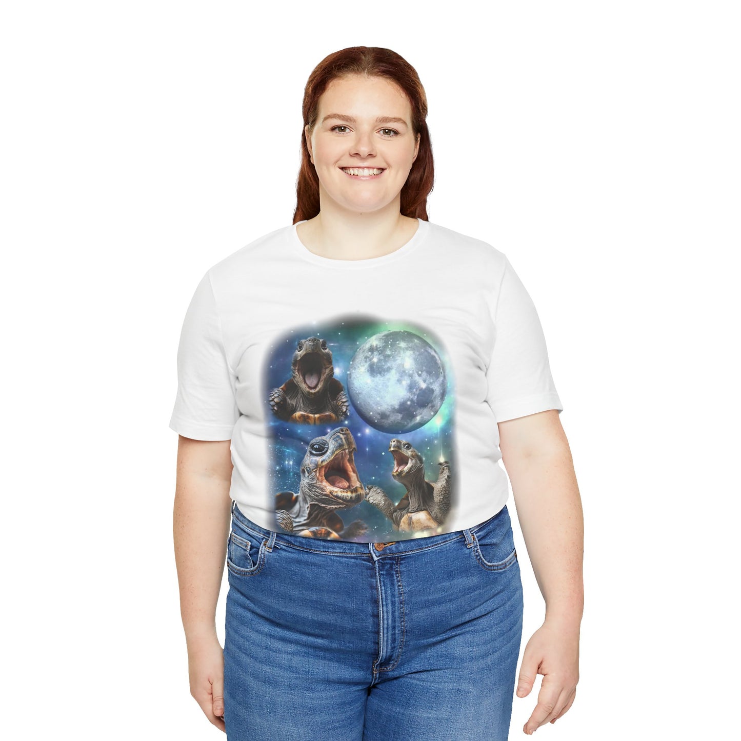 Tortoise Howling at the Moon Unisex Jersey Tee - Casual Everyday Wear - Great for Reptile Lovers